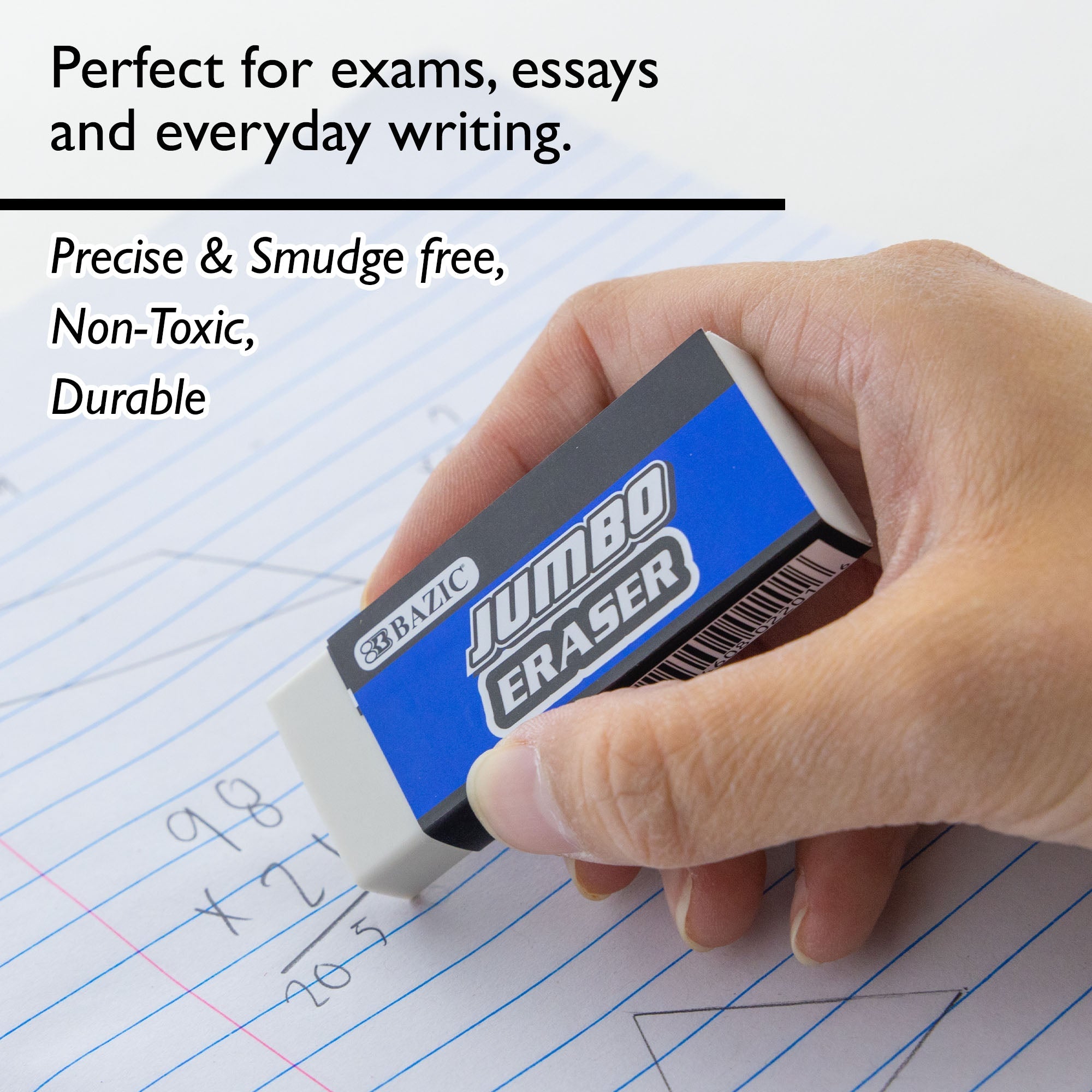 Block Jumbo Eraser (4/Pack)