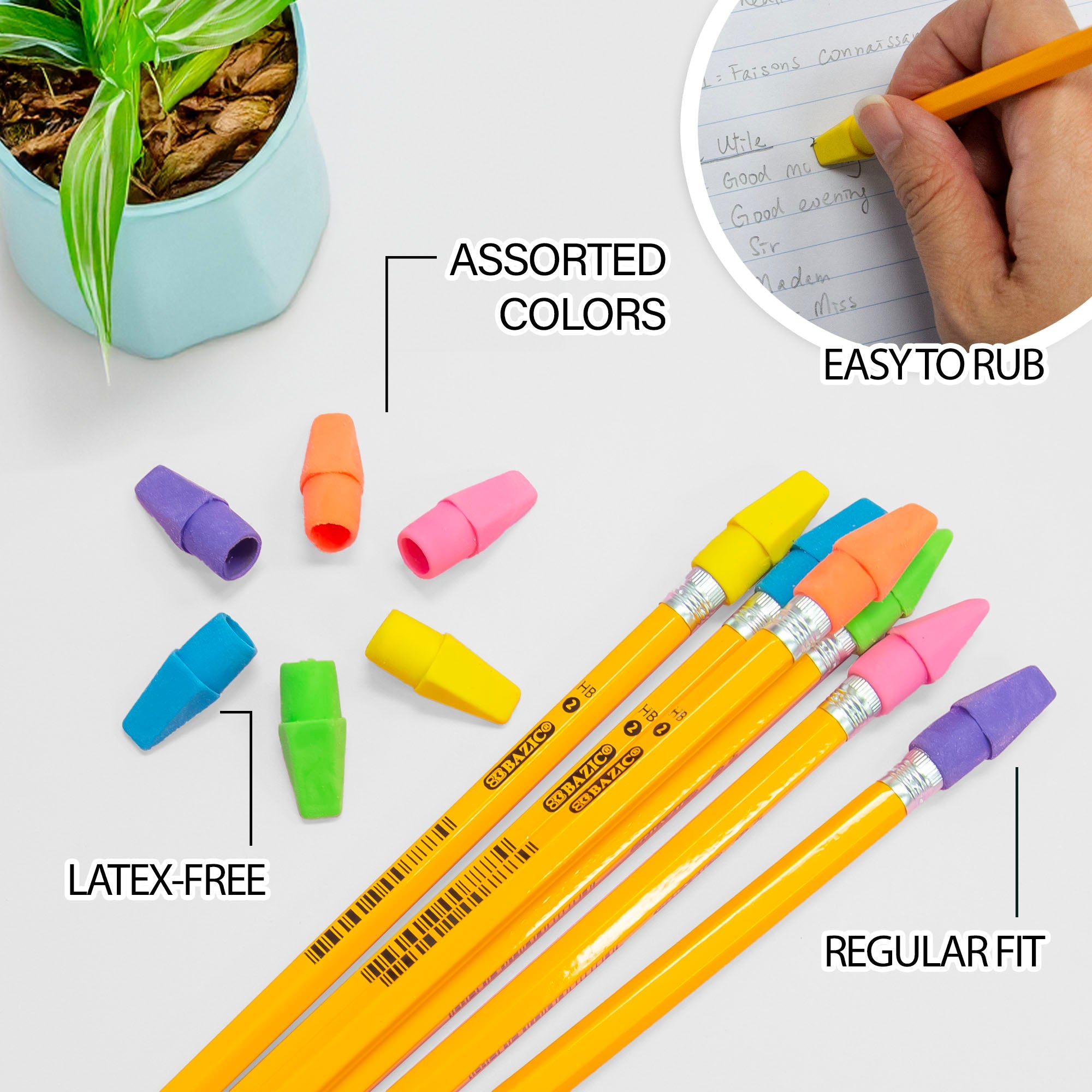 Neon Eraser Top (50/Pack)