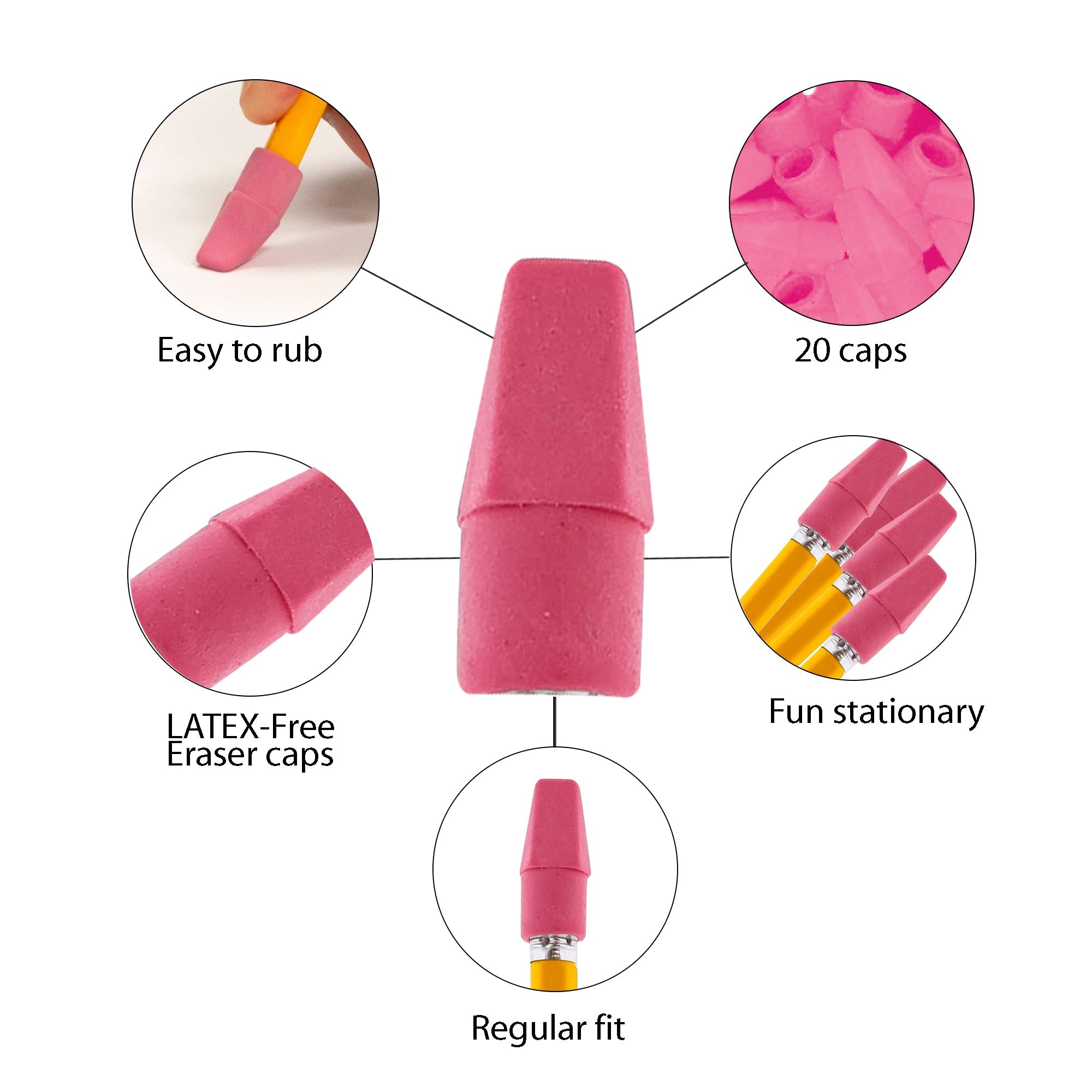 Pink Eraser Top (20/Pack)
