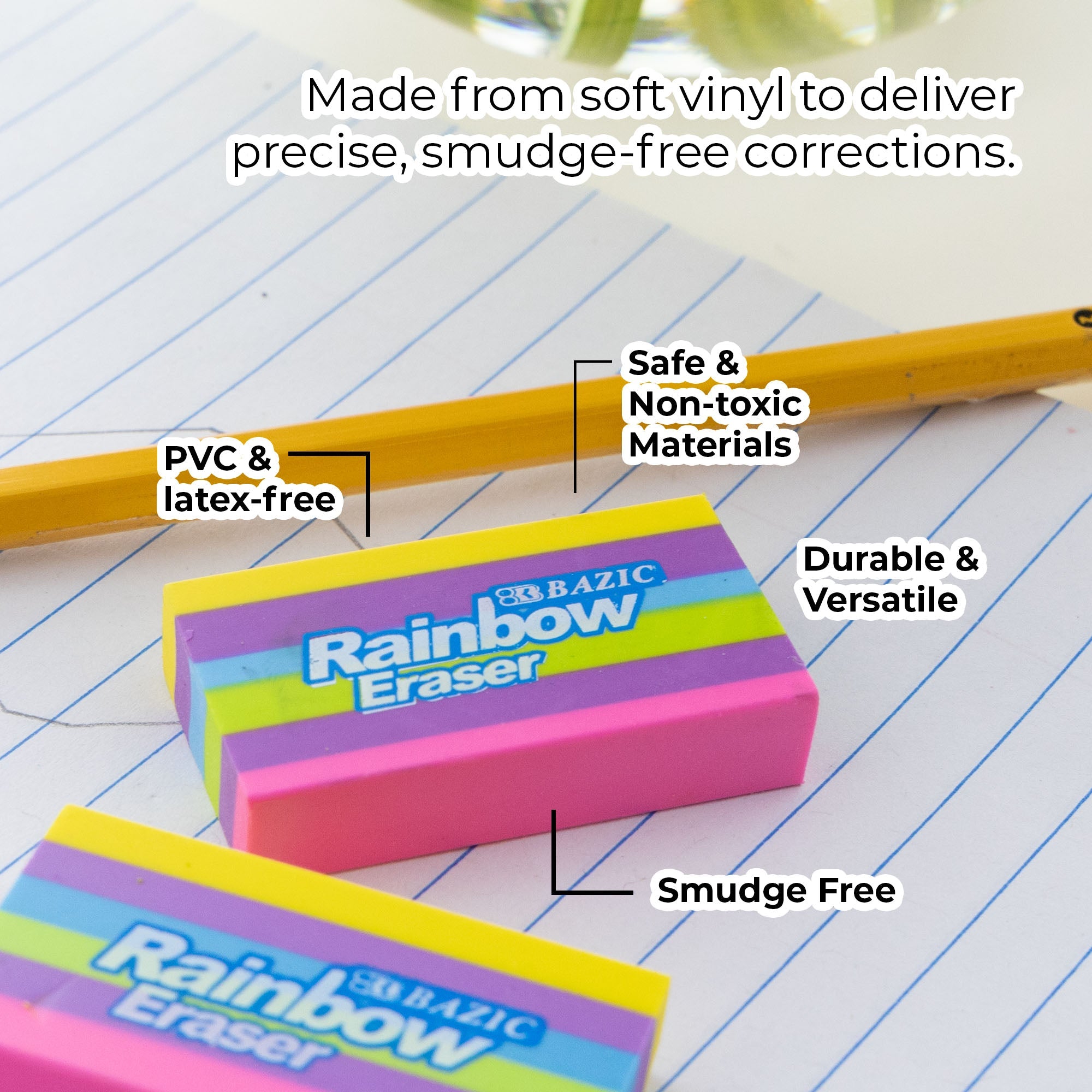 Rainbow Eraser (4/Pack)