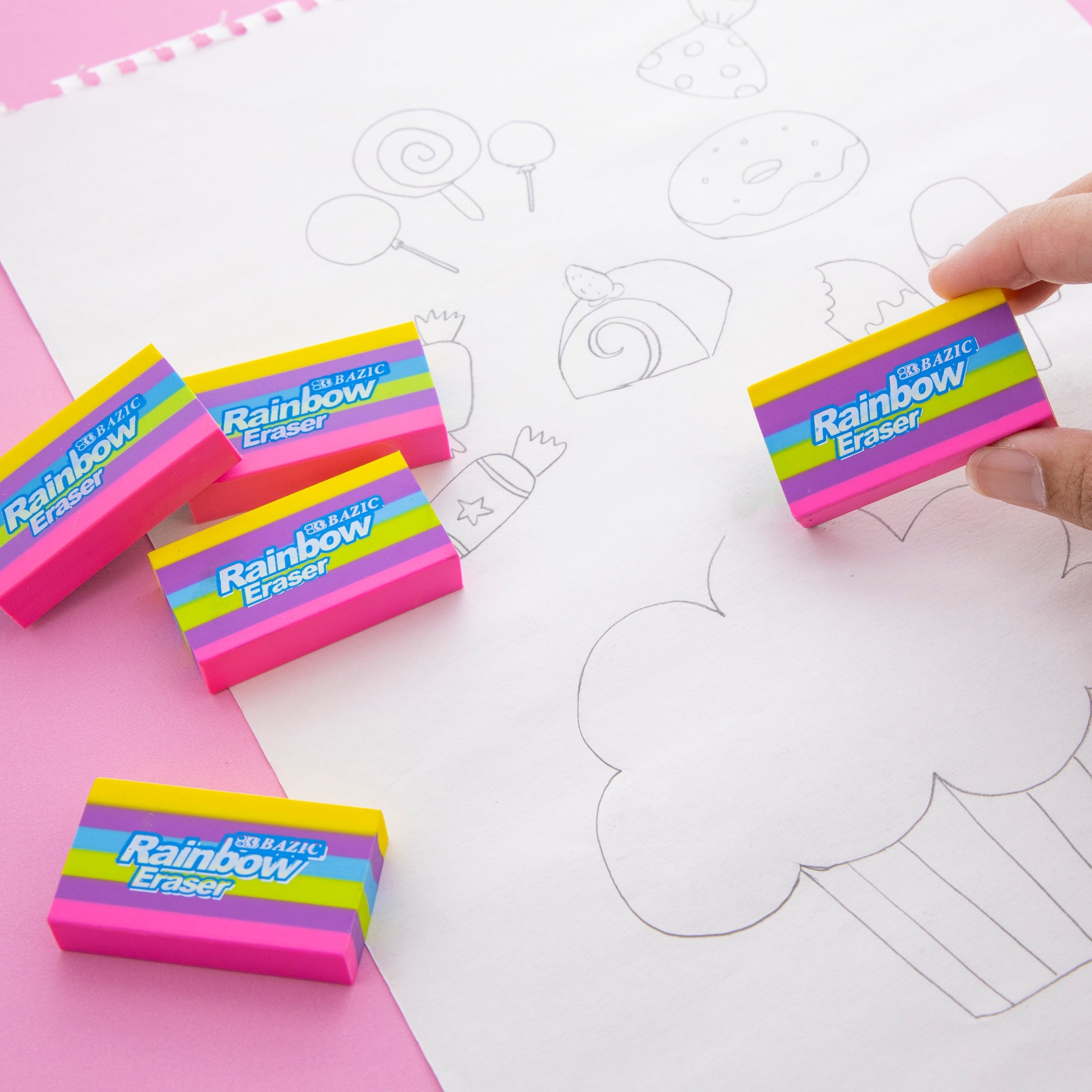 Rainbow Eraser (4/Pack)