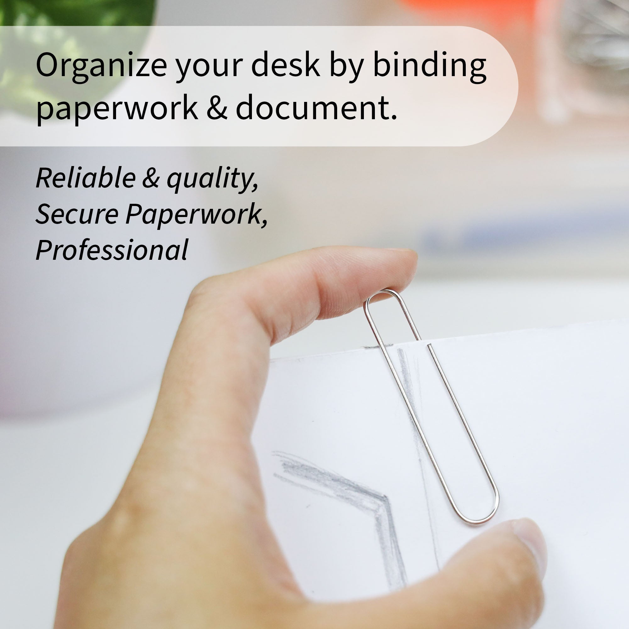 Paper Clip (50mm) Jumbo Silver (100/Pack)