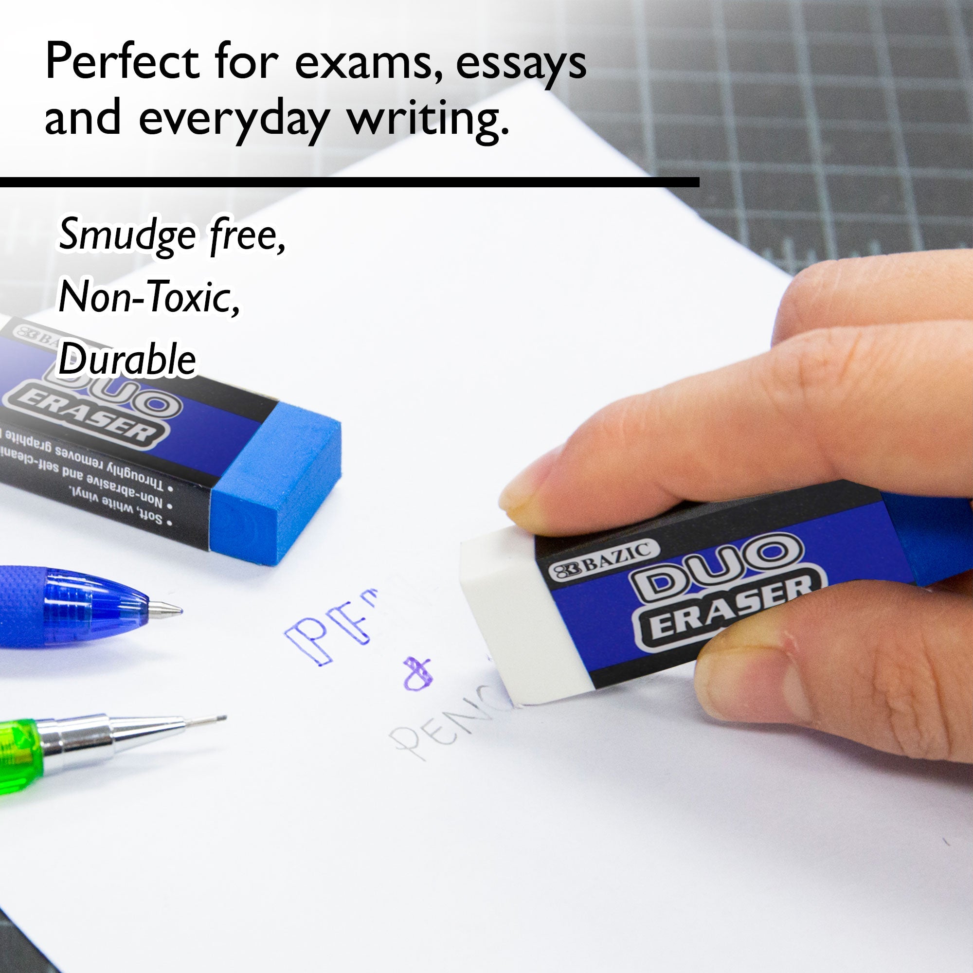 Block Two-Tone Eraser (4/Pack)