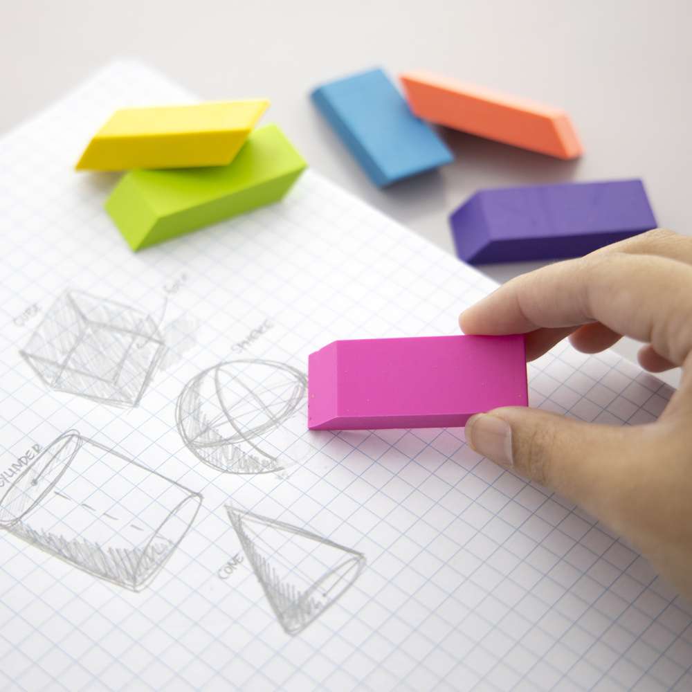 Neon Eraser Sets (12/Pack)
