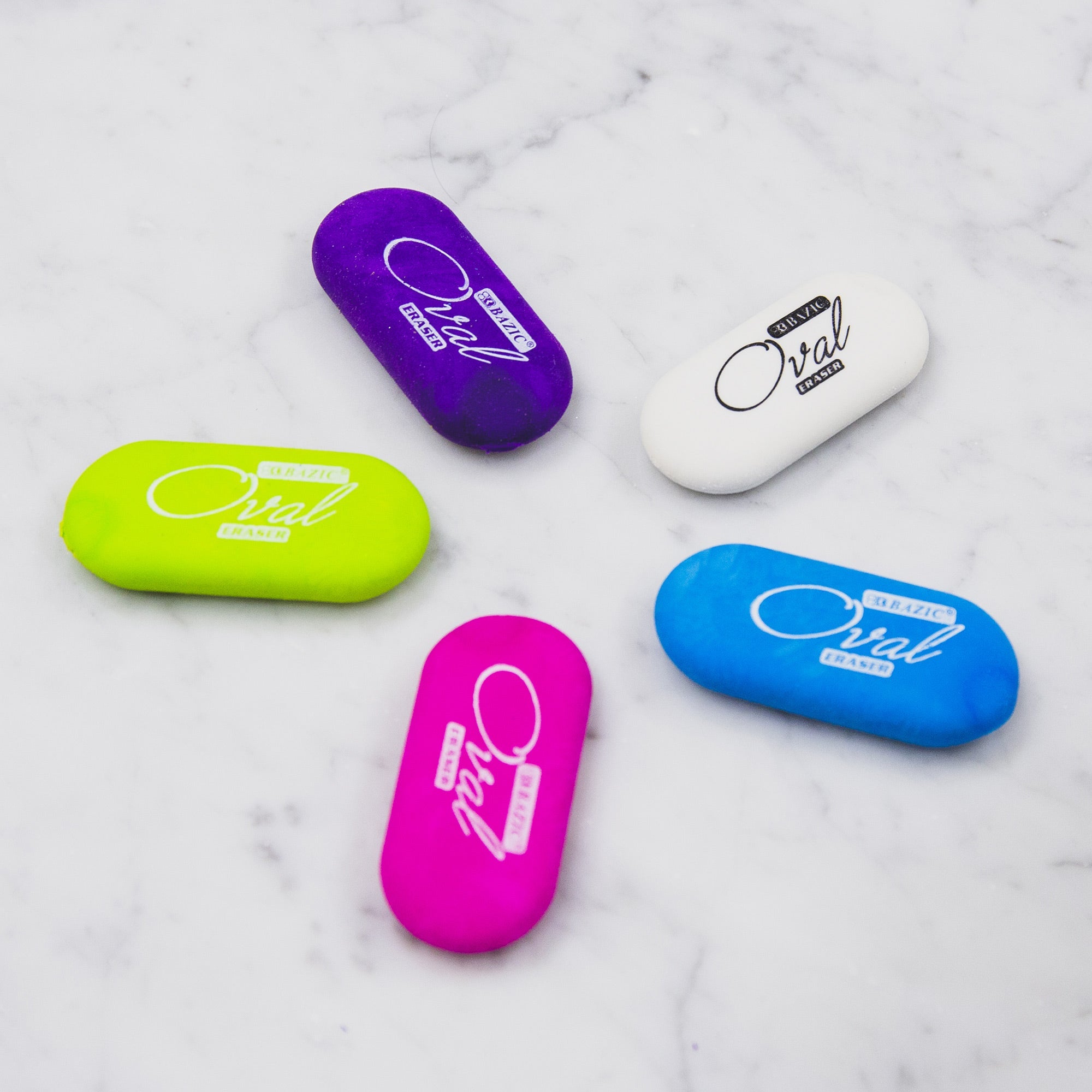 Oval Eraser White (4/Pack)