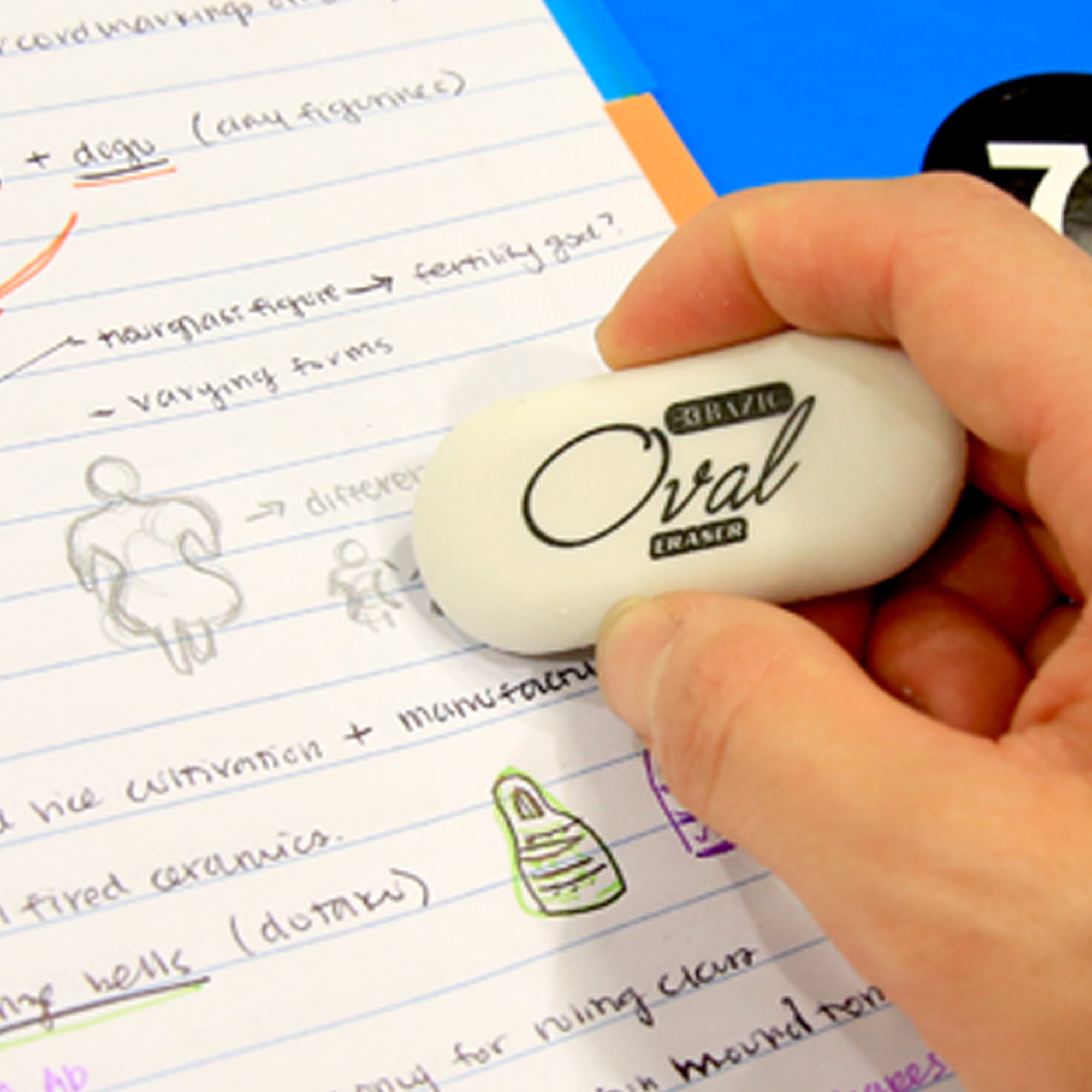 Oval Eraser White (4/Pack)