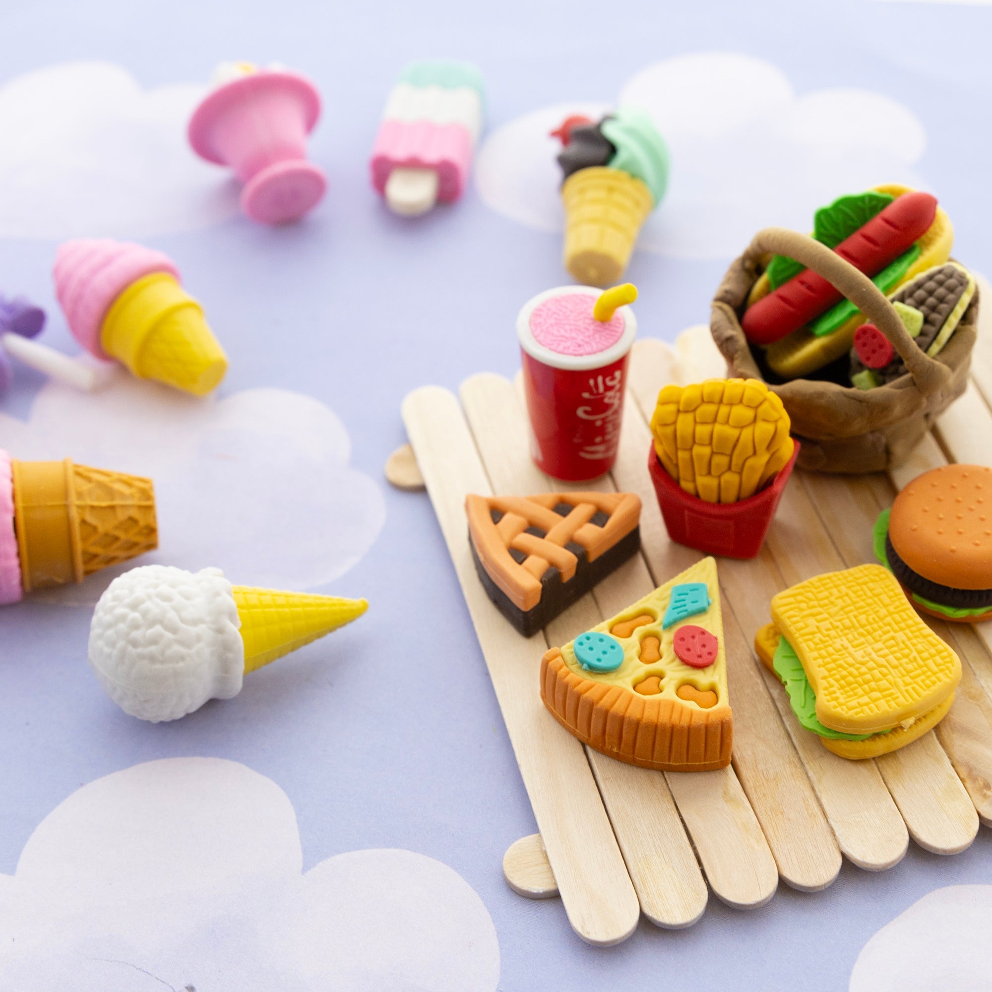 Snack Shop 3D Eraser Sets