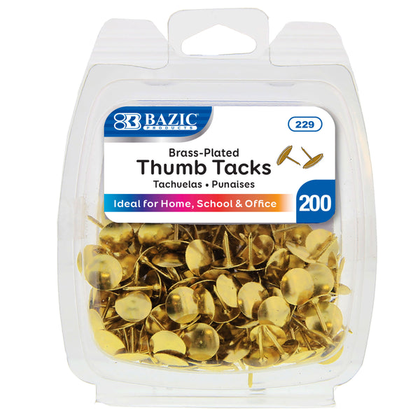 Brass (Gold) Thumb Tack (200/Pack)