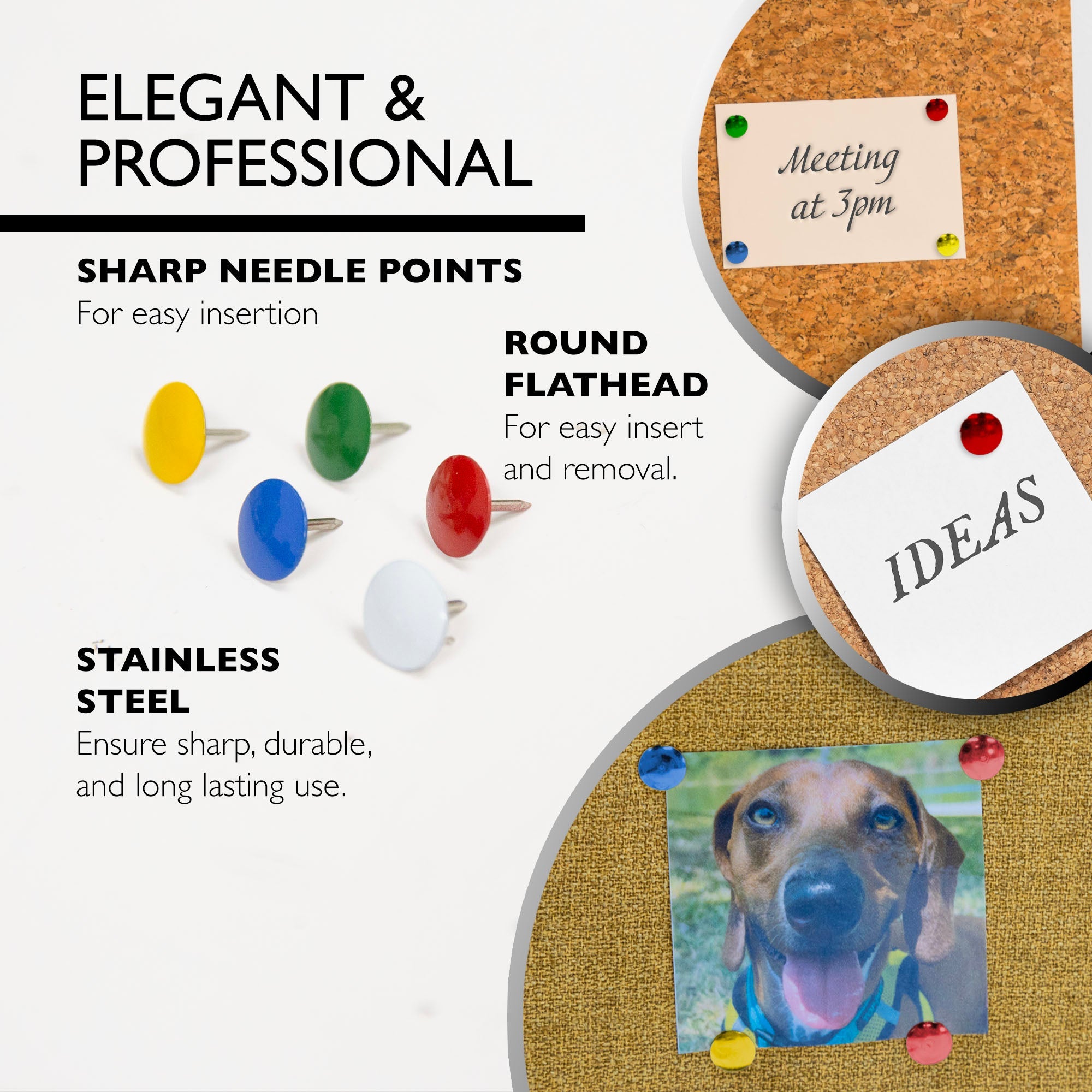 Thumb Tack Assorted Color (150/Pack)