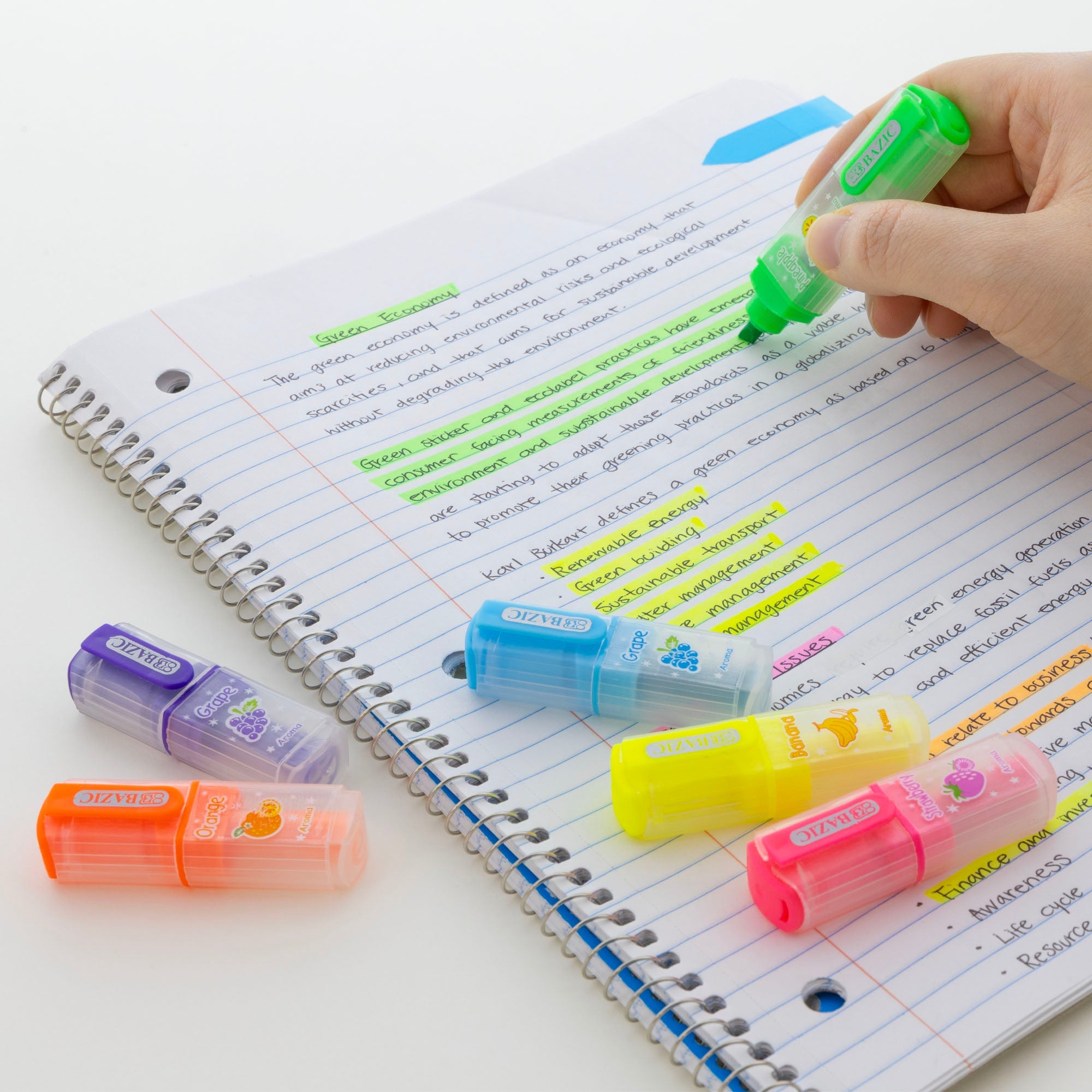 Fruit Scented Mini Highlighters (6/Pack)
