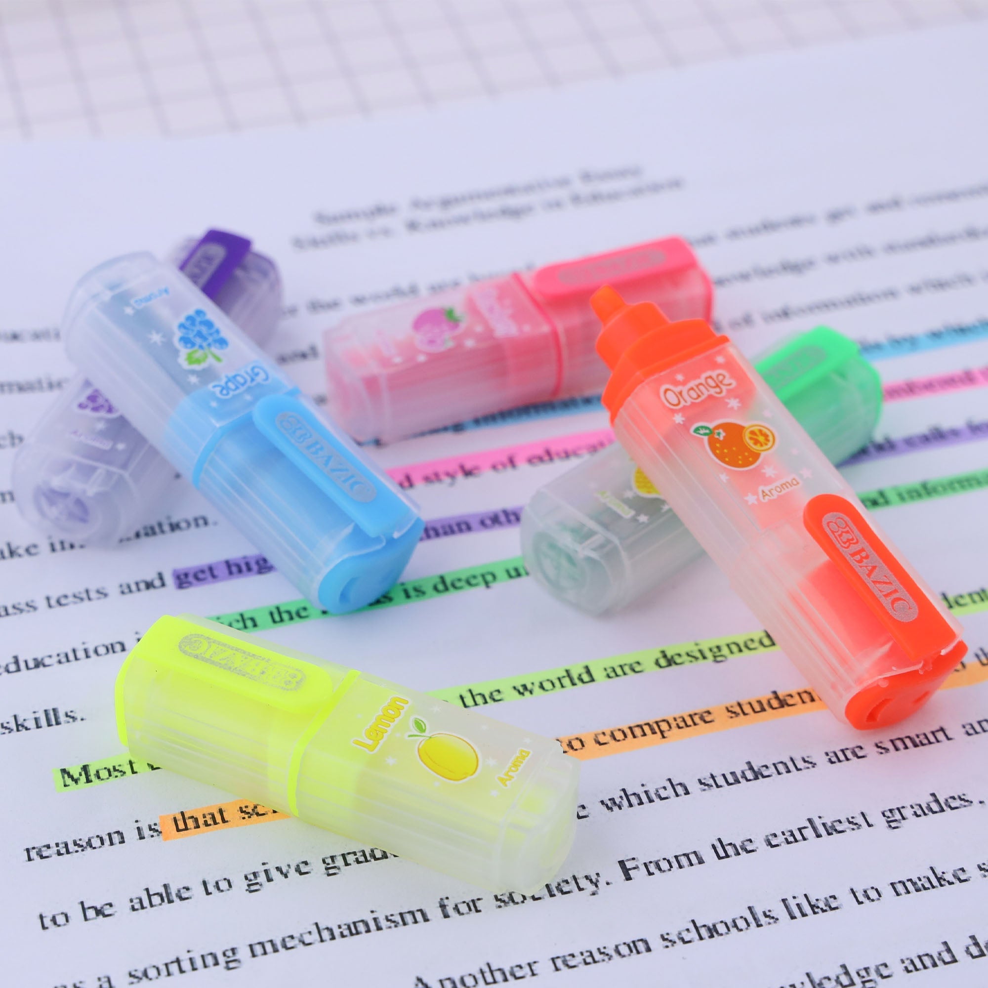 Fruit Scented Mini Highlighters (6/Pack)