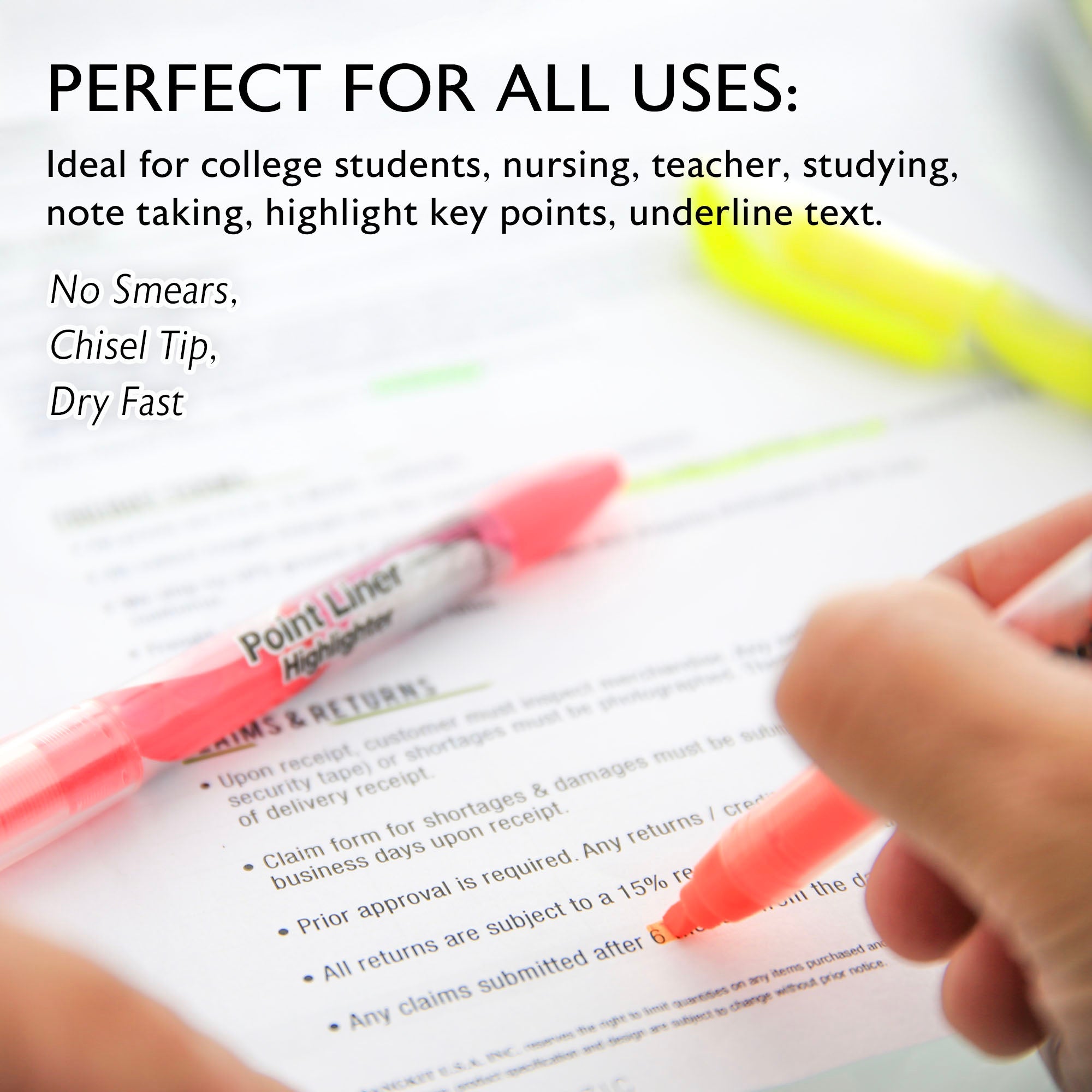 Liquid Pen Style Fluorescent Highlighter Yellow