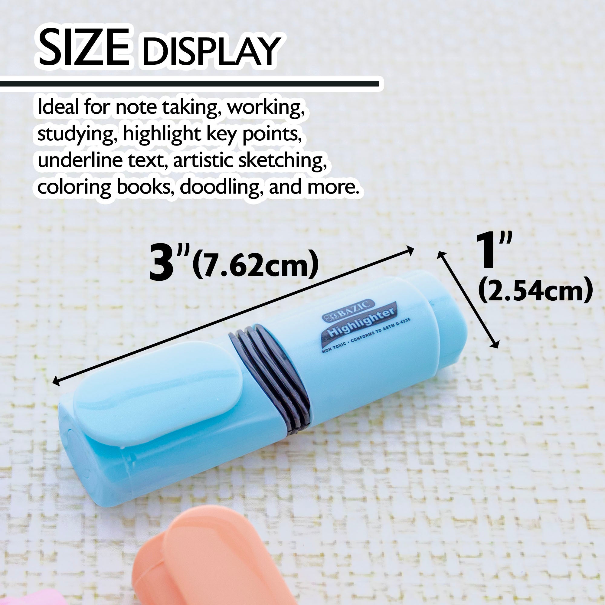 Desk Style Pastel Mini Highlighters (4/Pack)
