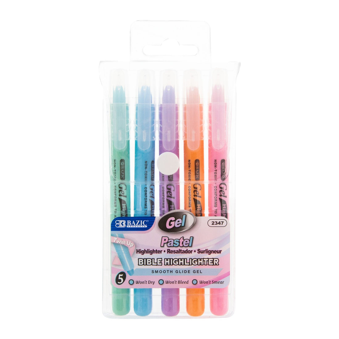 5 Pastel Gel Highlighters
