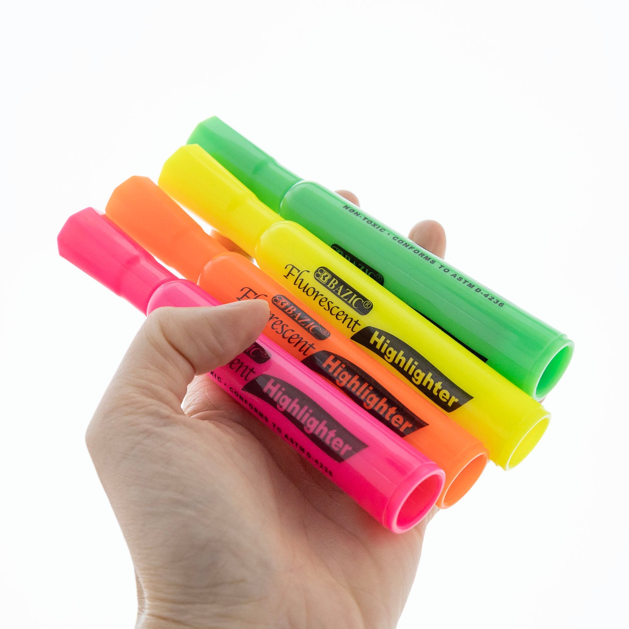 Desk Style Fluorescent Highlighters (4/Pack)