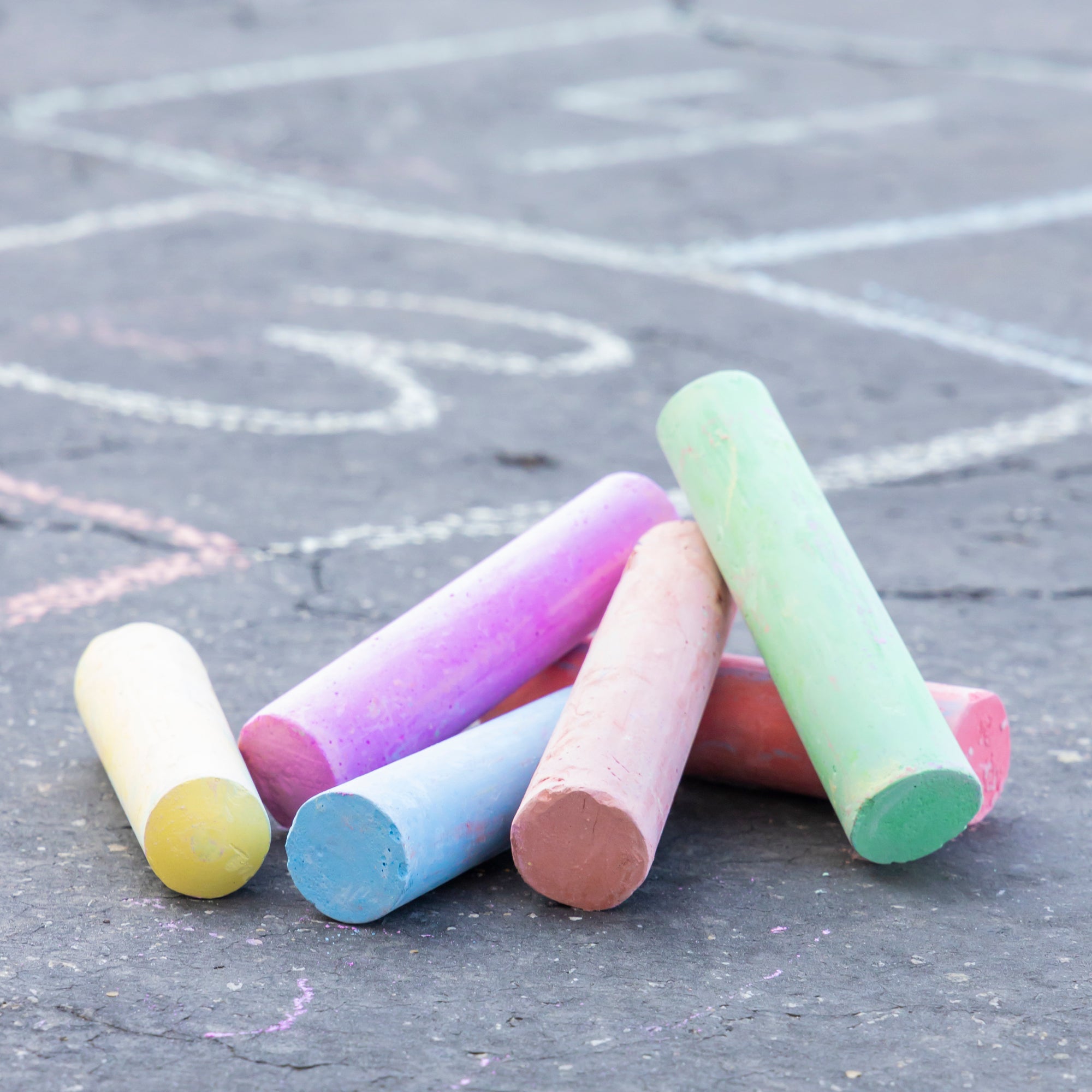 Jumbo Washable Sidewalk Chalks (6/Pack)