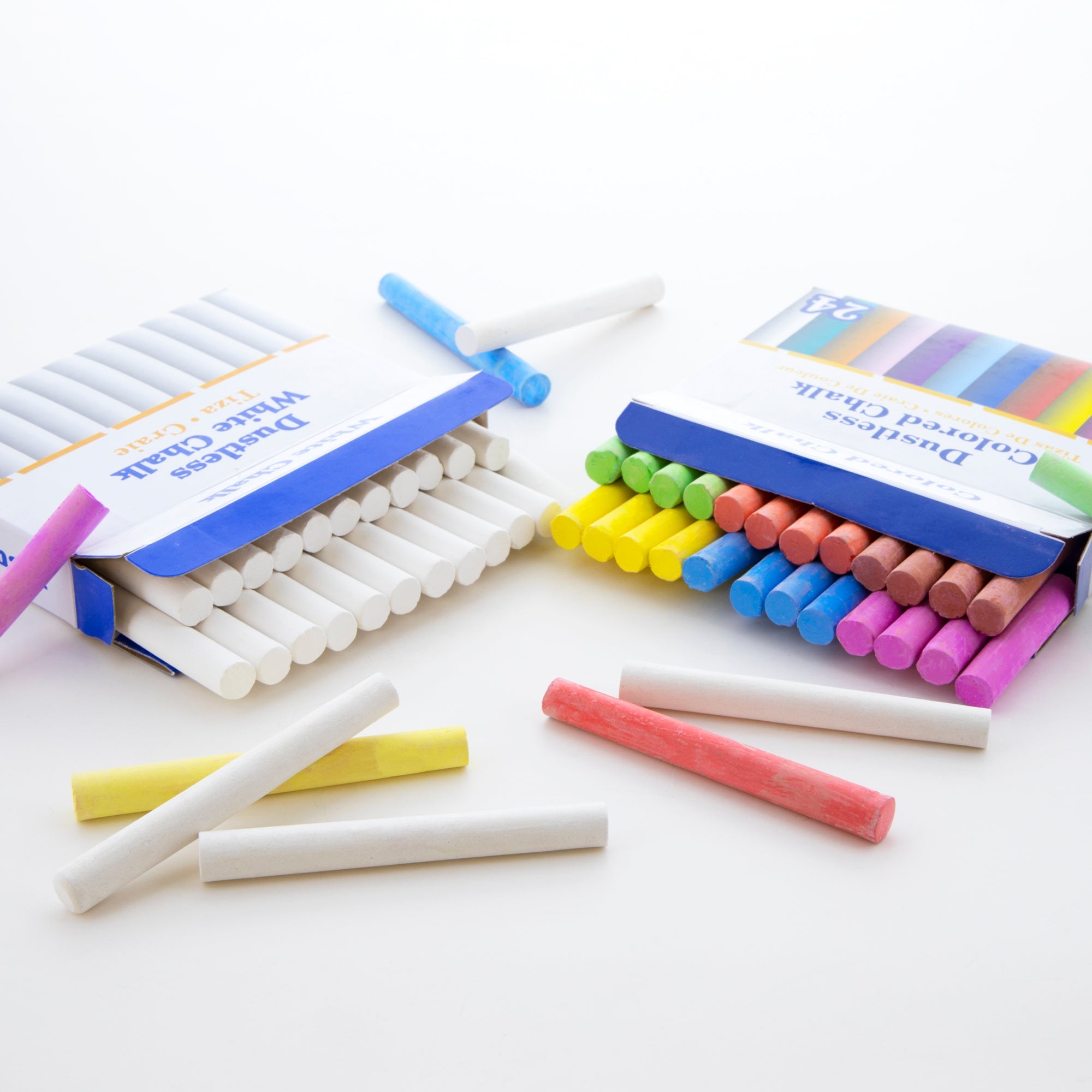 Dustless Assorted Color Chalk (24/Box)