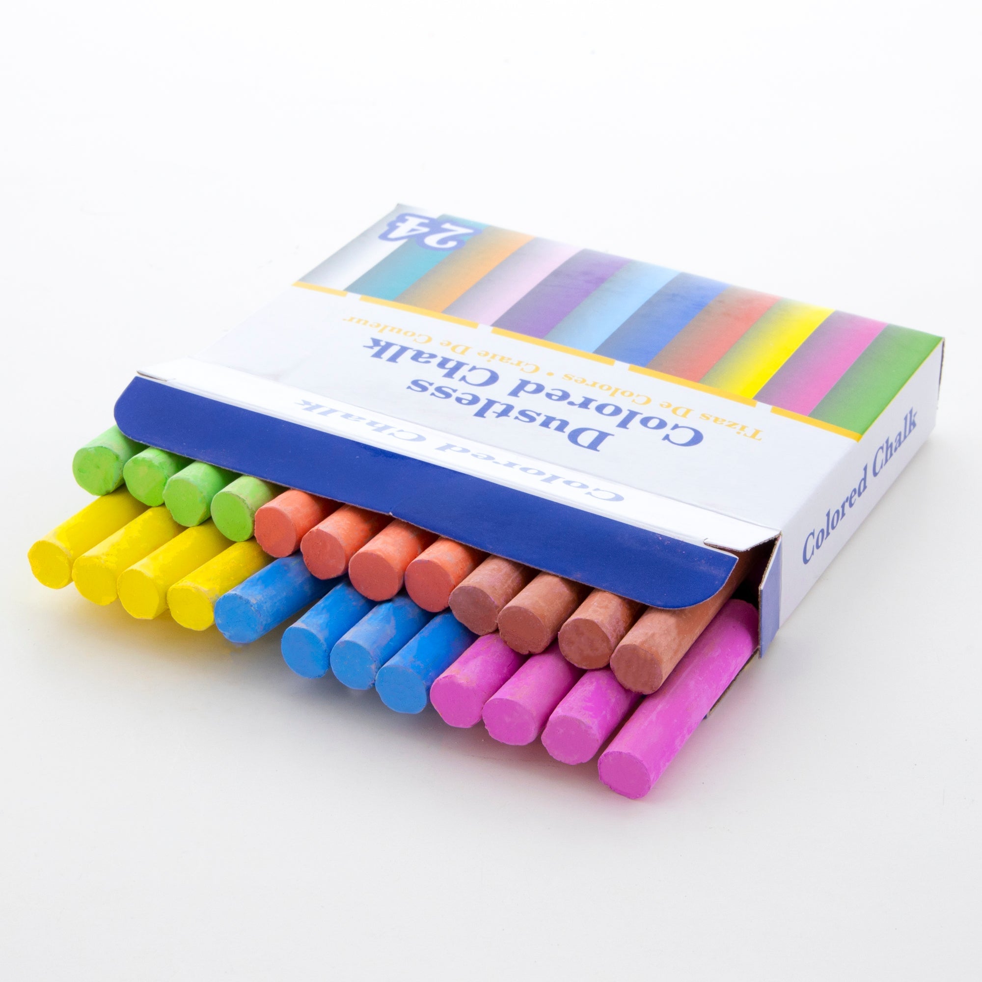 Dustless Assorted Color Chalk (24/Box)