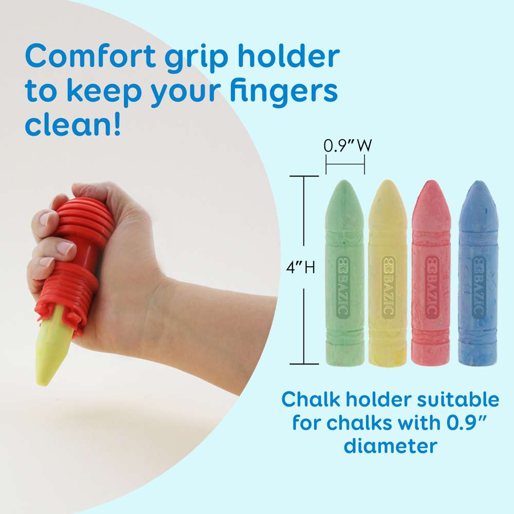 4 Sidewalk Chalk & 1 Chalk Holder