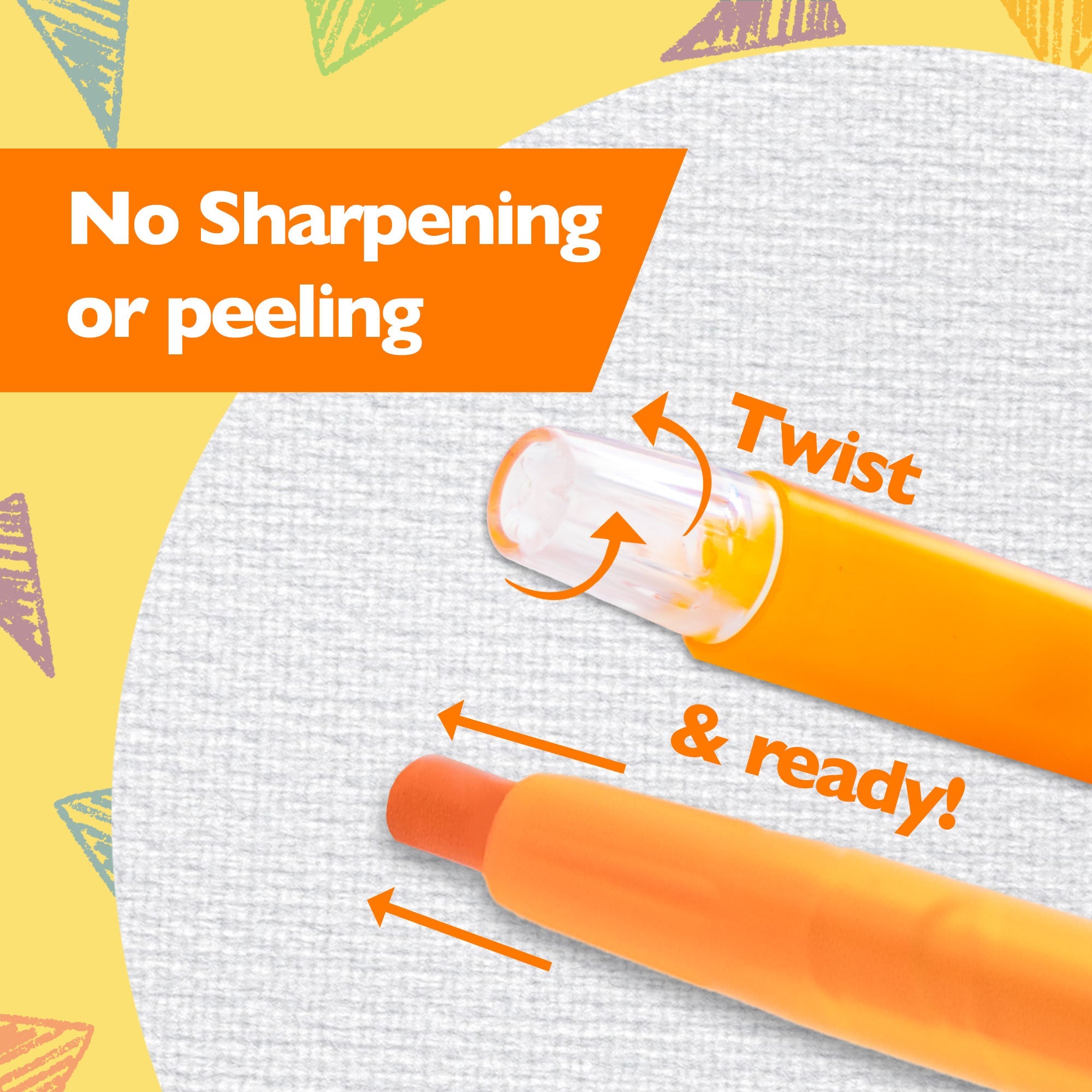 Twist-Up Propelling Crayons 12 Color