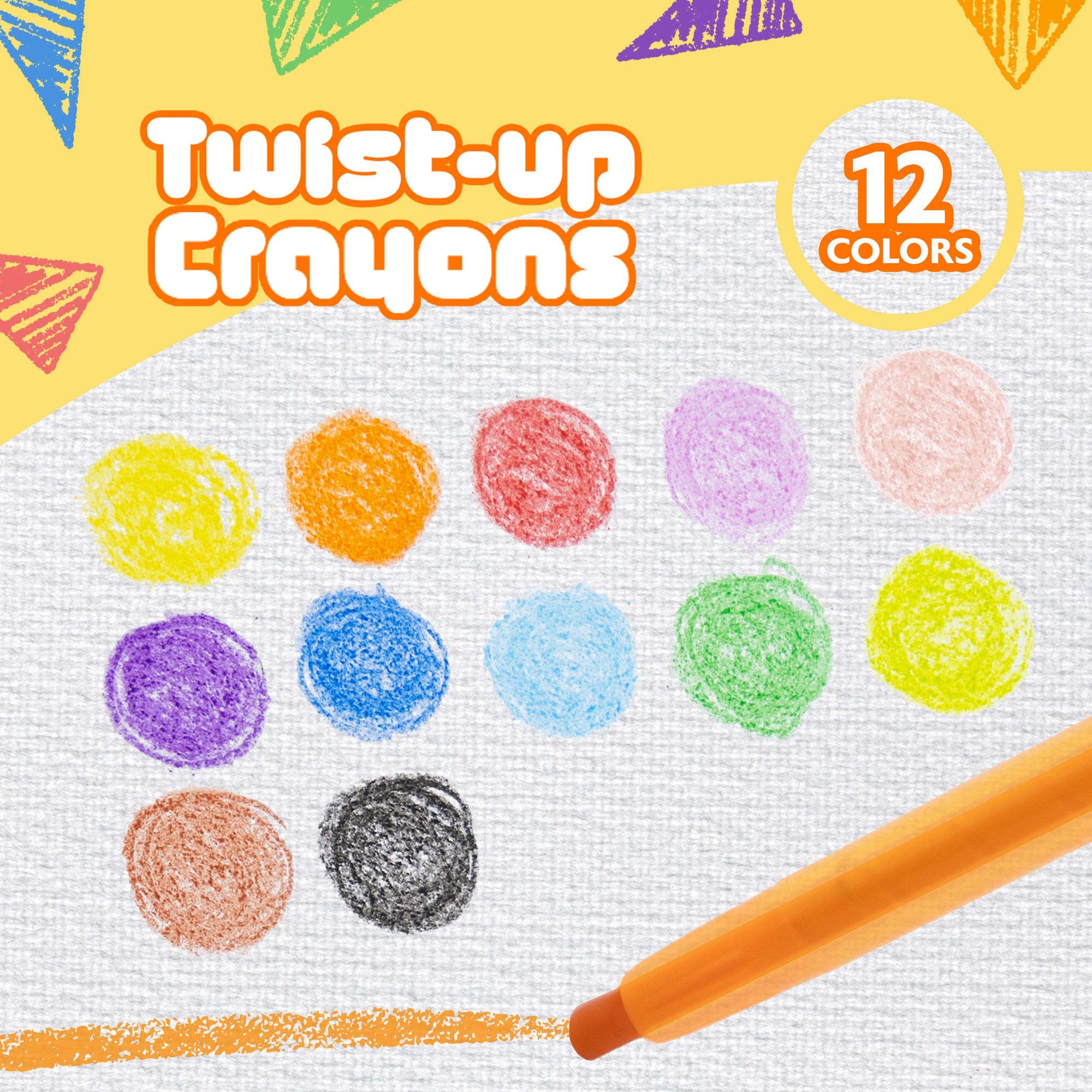 Twist-Up Propelling Crayons 12 Color