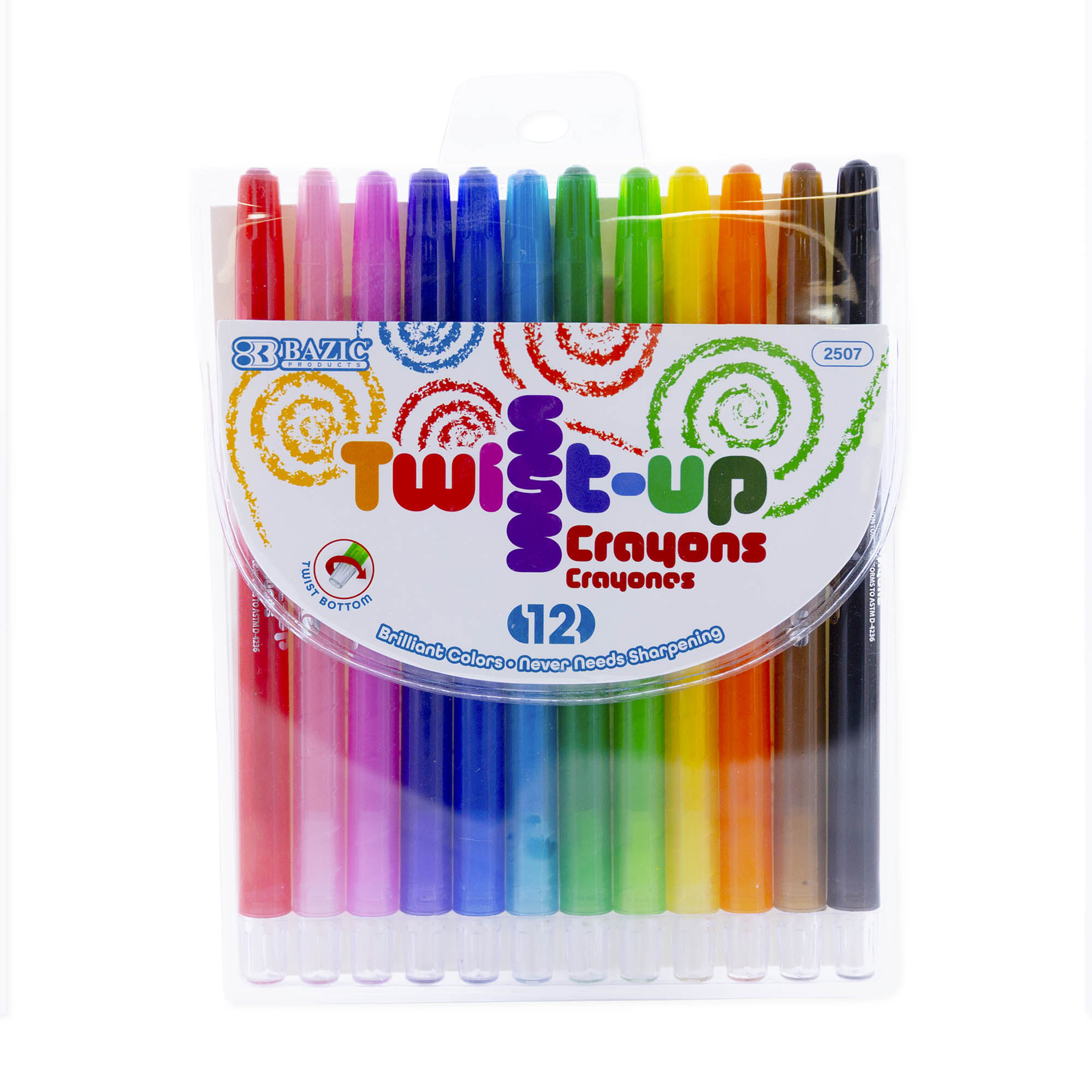 Twist-Up Propelling Crayons 12 Color