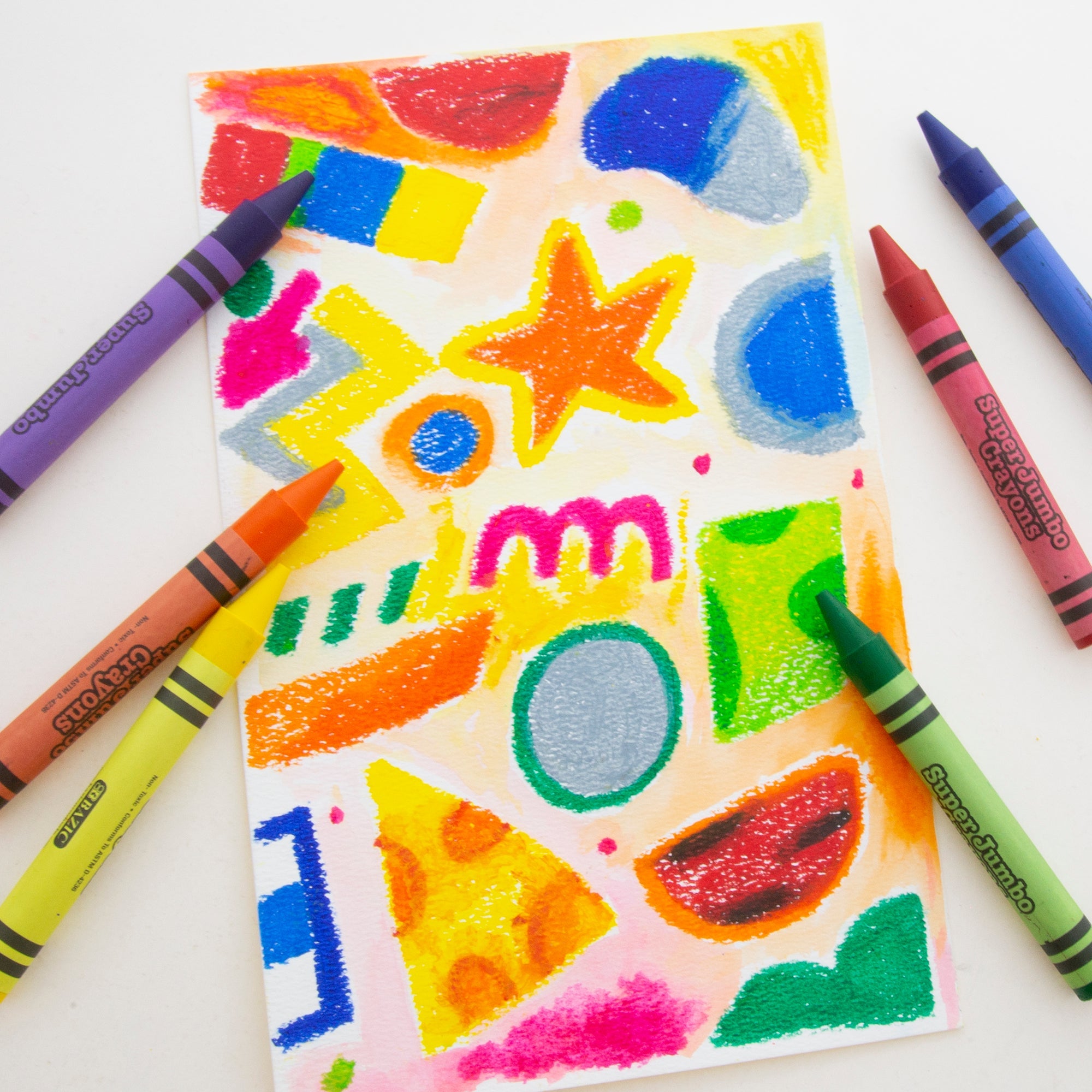 Premium Super Jumbo Crayons 8 Color