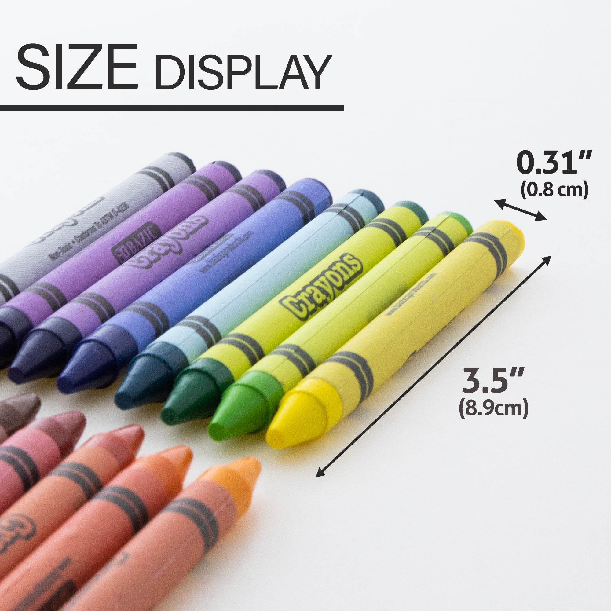 Premium Crayons 64 Color w/ Sharpener