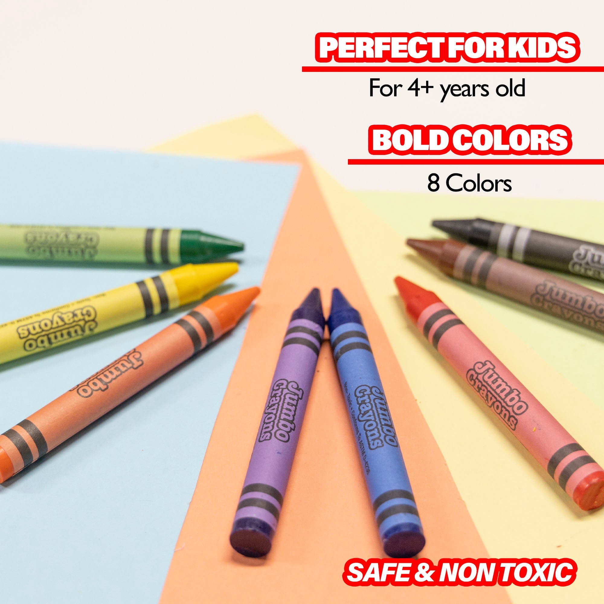 Premium Jumbo Crayons 8 Color