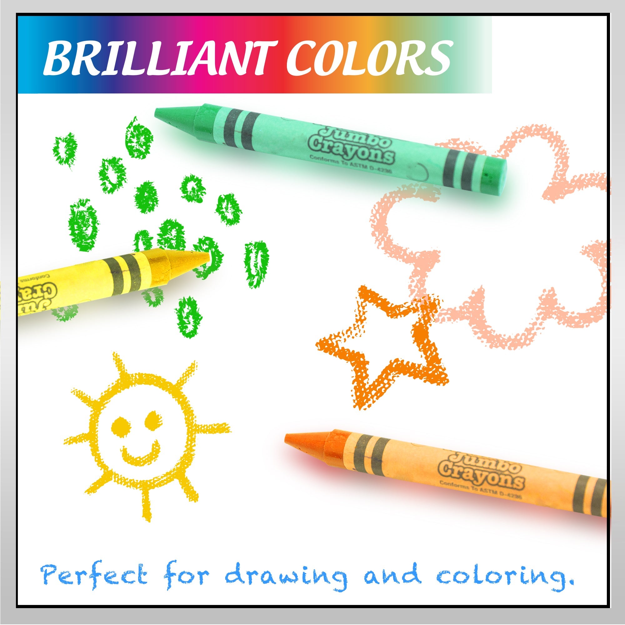Premium Jumbo Crayons 8 Color