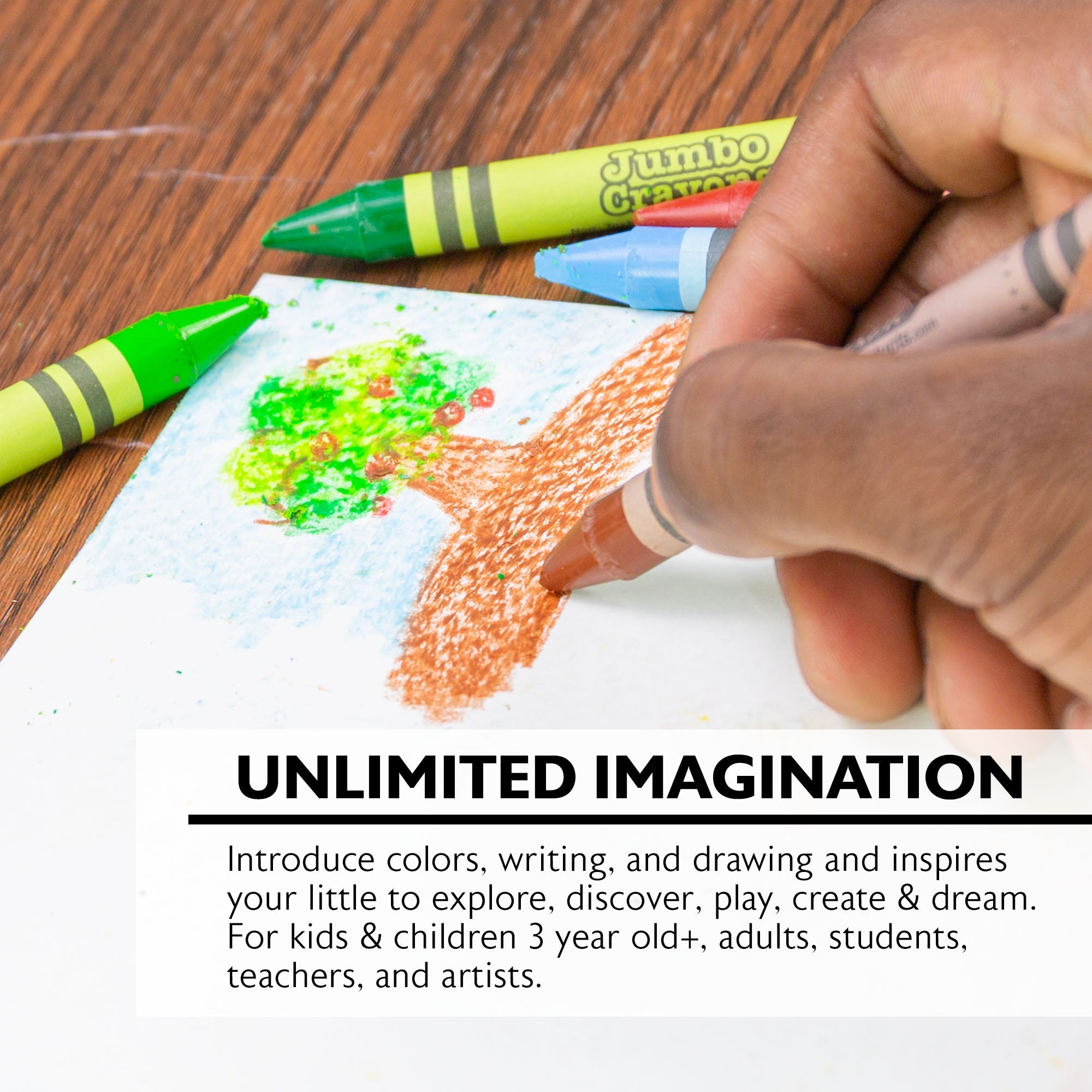 Premium Jumbo Crayons 12 Color