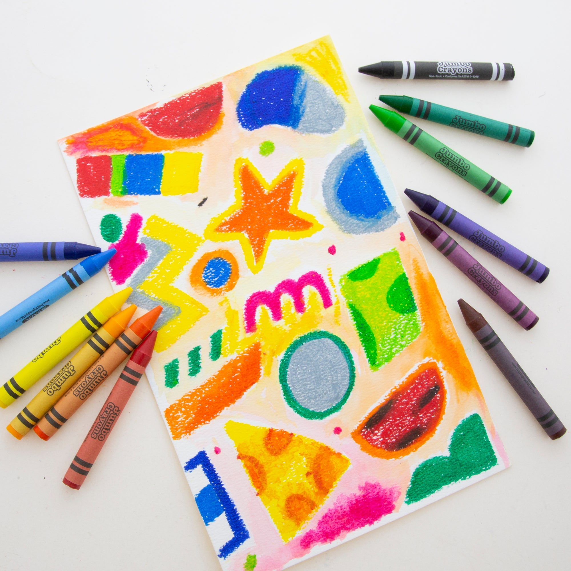 Premium Jumbo Crayons 12 Color