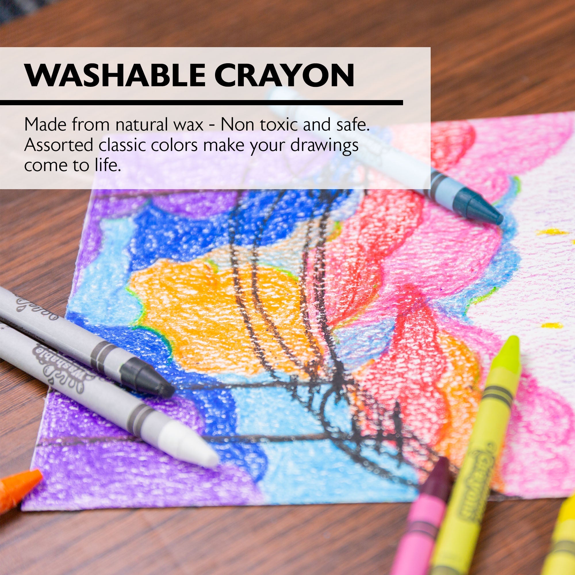 Premium Washable Crayons 24 Color