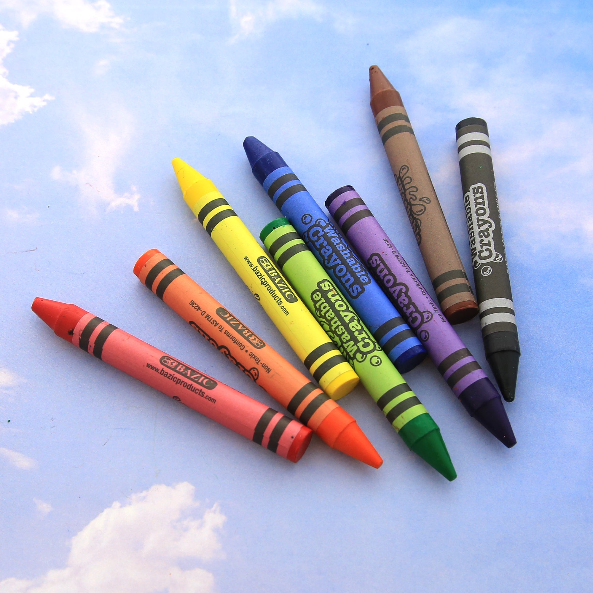 Premium Washable Jumbo Crayons 8 Color