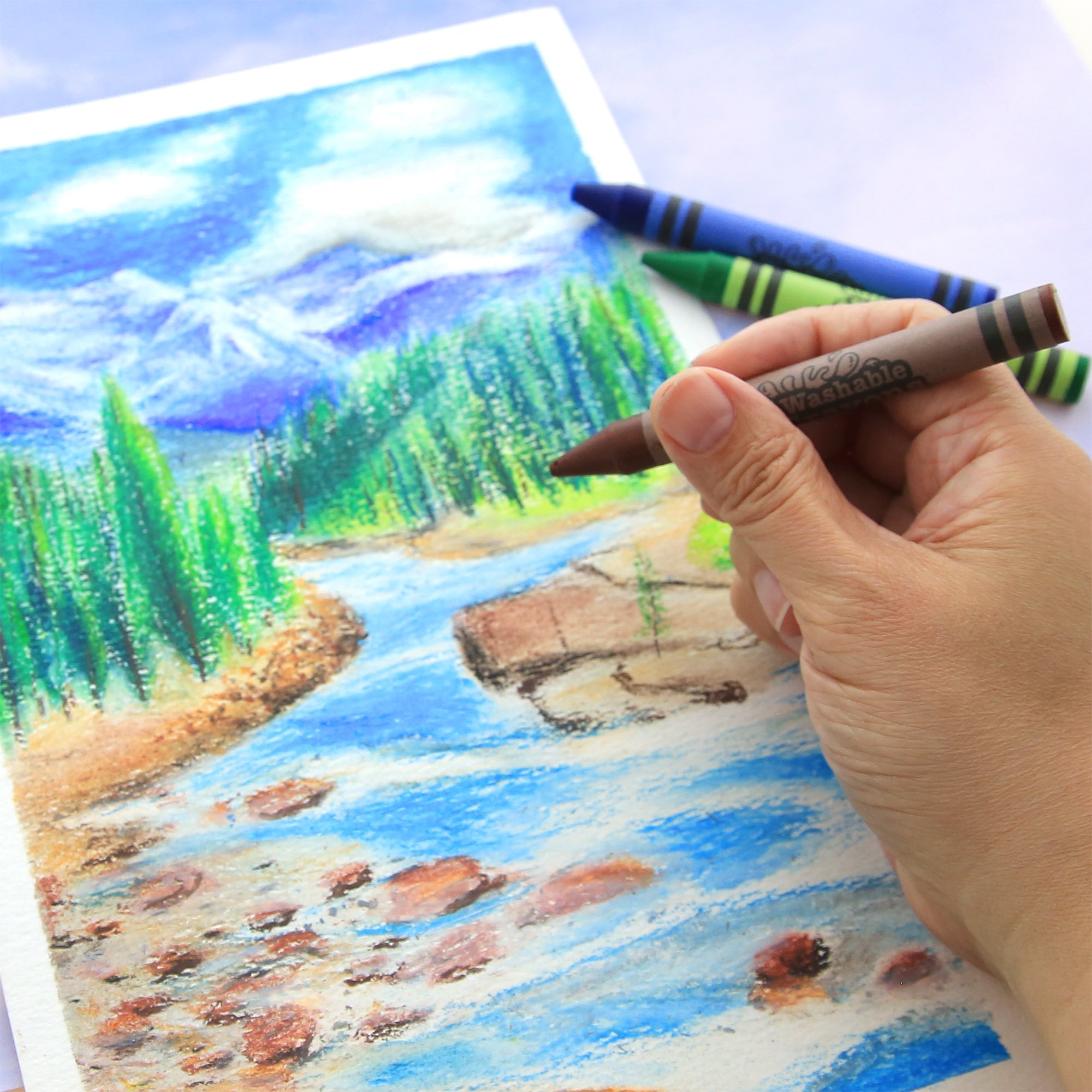 Premium Washable Jumbo Crayons 8 Color