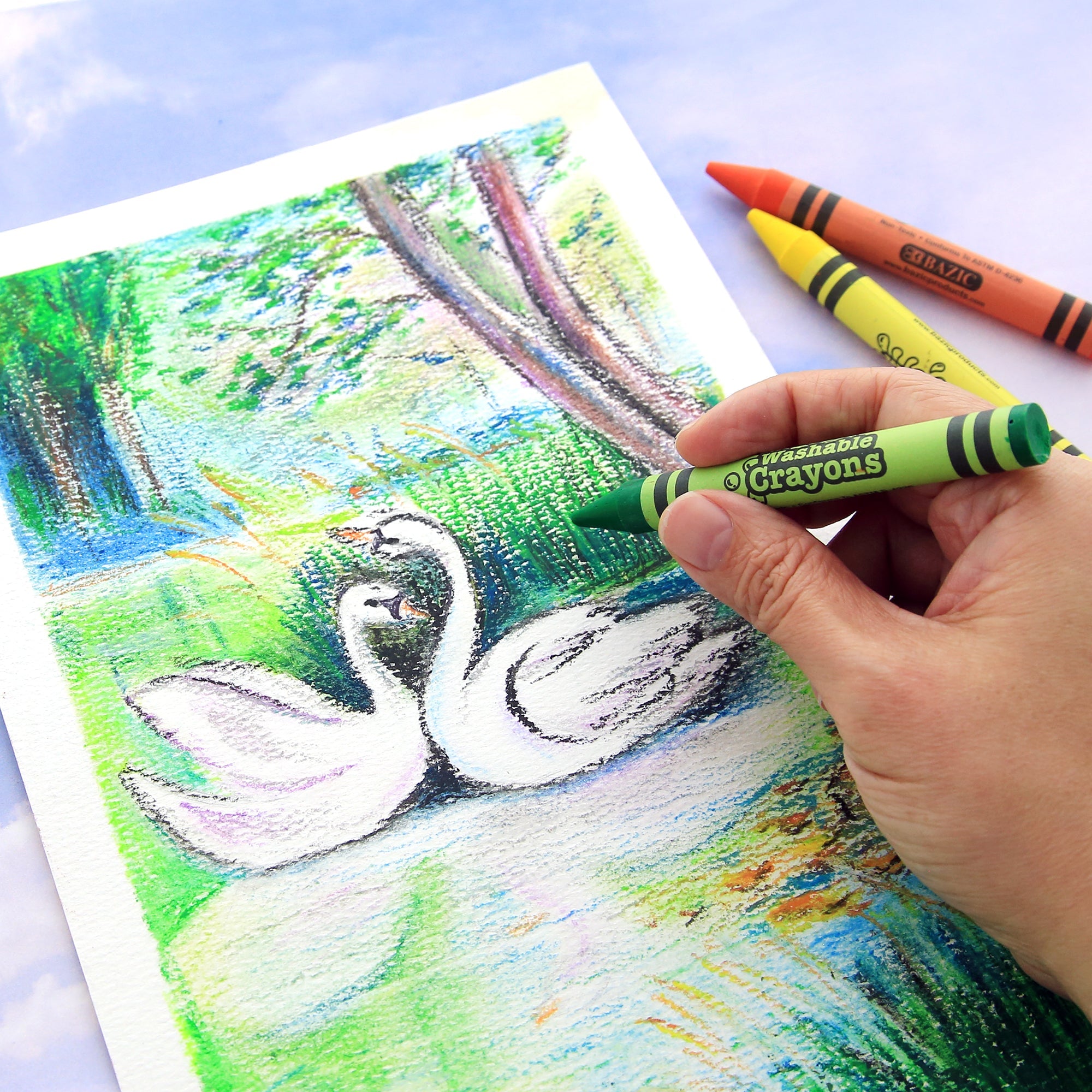 Premium Washable Jumbo Crayons 8 Color
