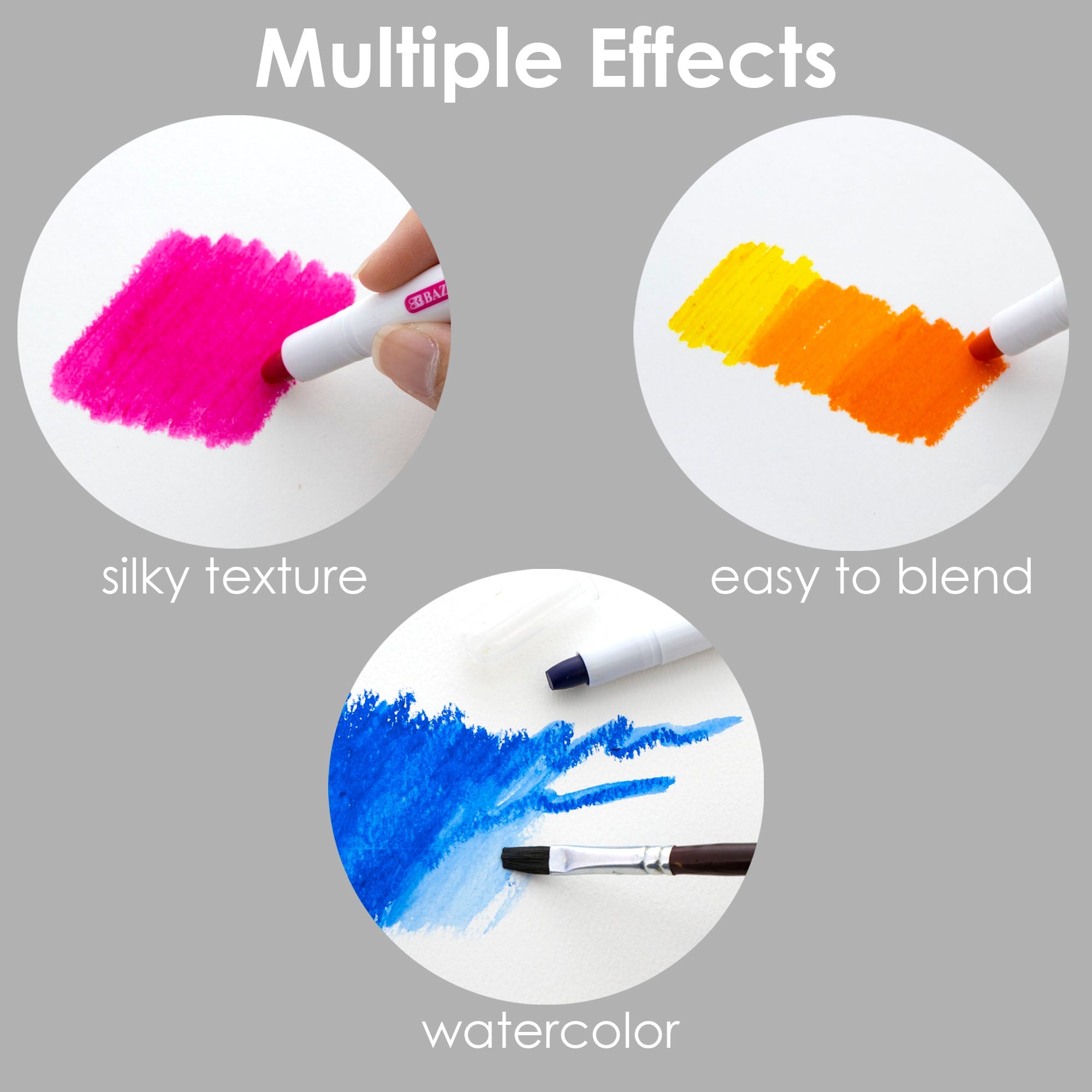Jumbo Silky Gel Crayons 12 Color