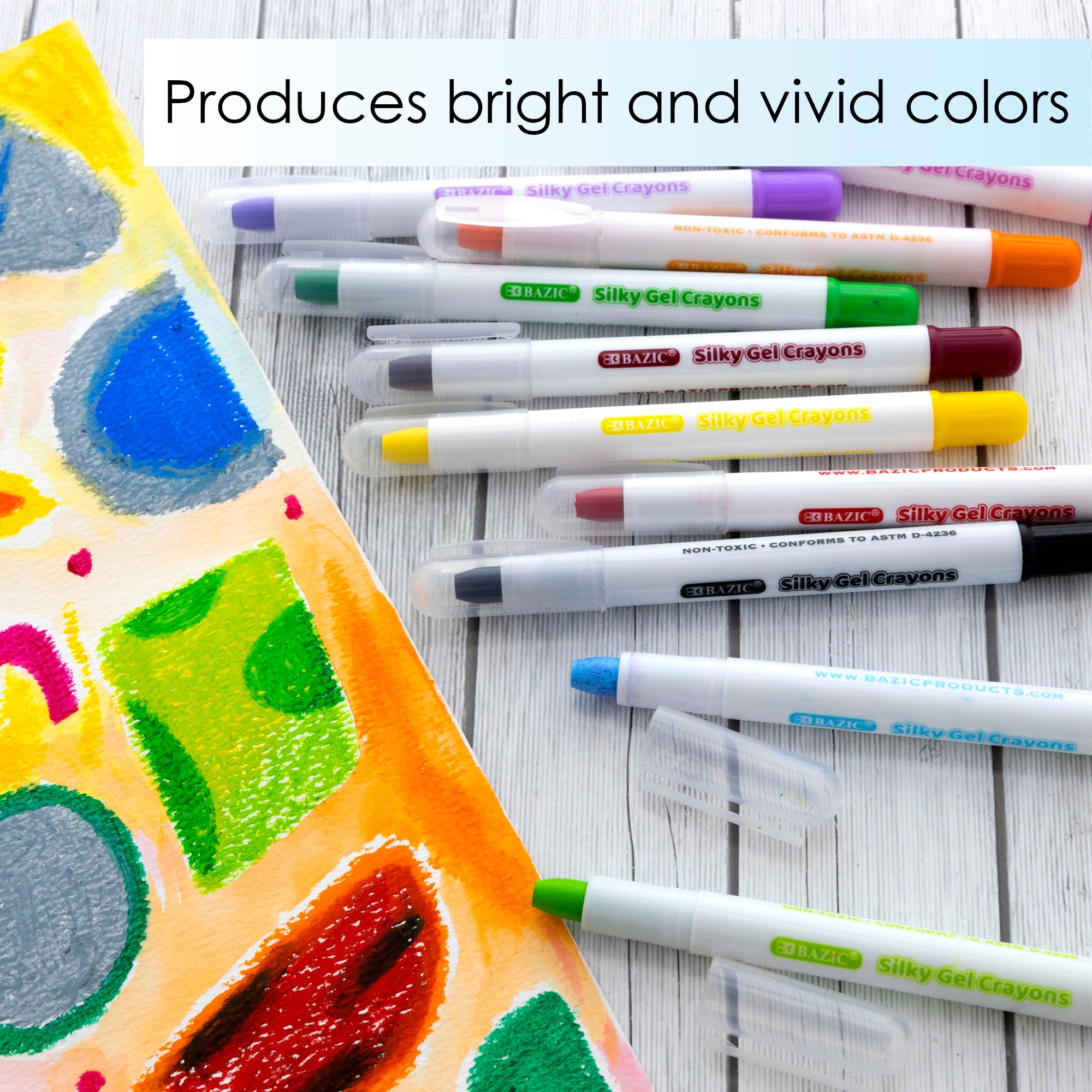 Jumbo Silky Gel Crayons 12 Color