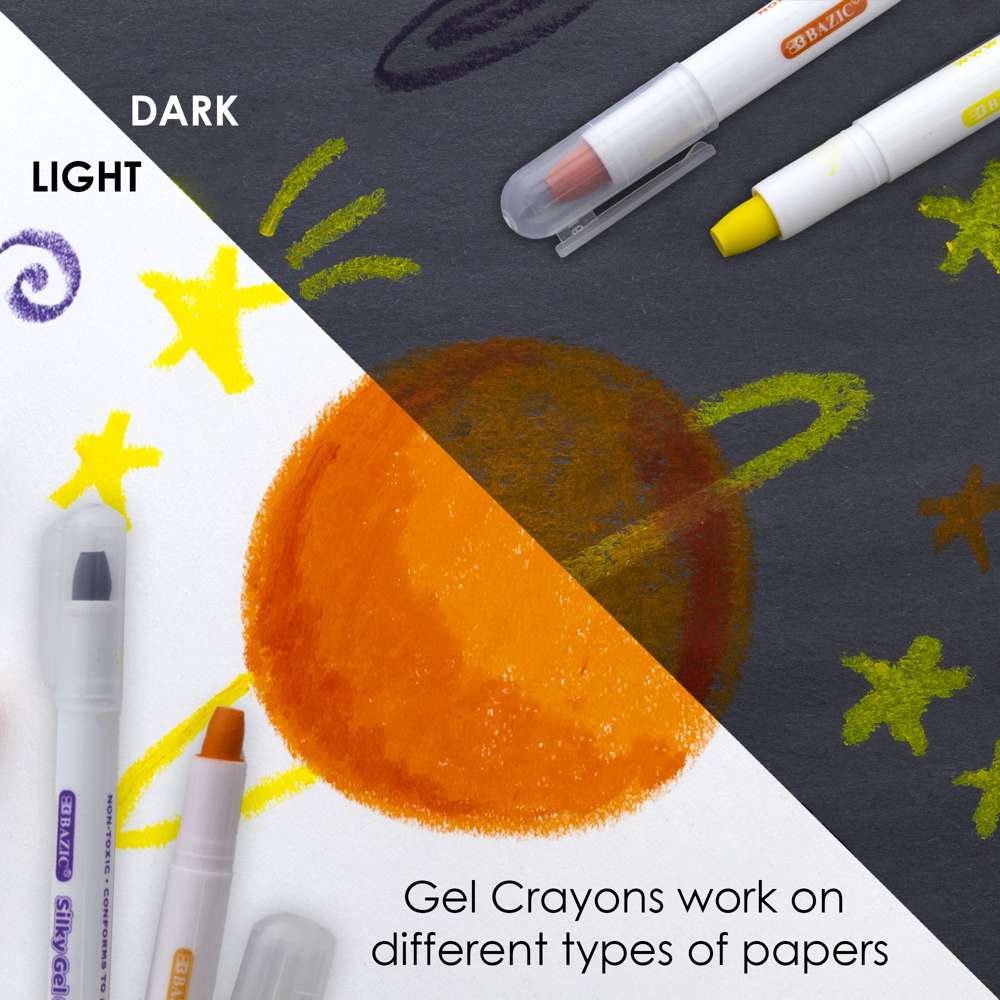 Silky Gel Crayons 12 Color