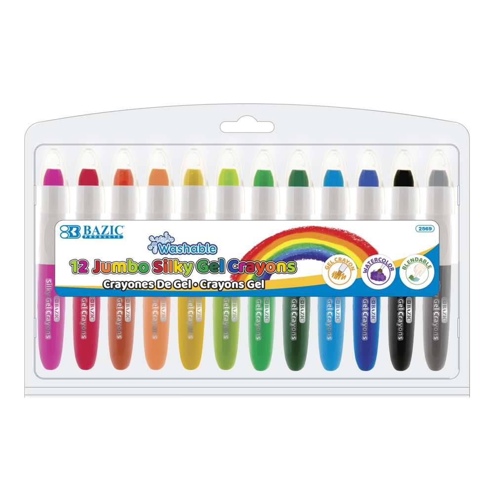 Jumbo Silky Gel Crayons 12 Color