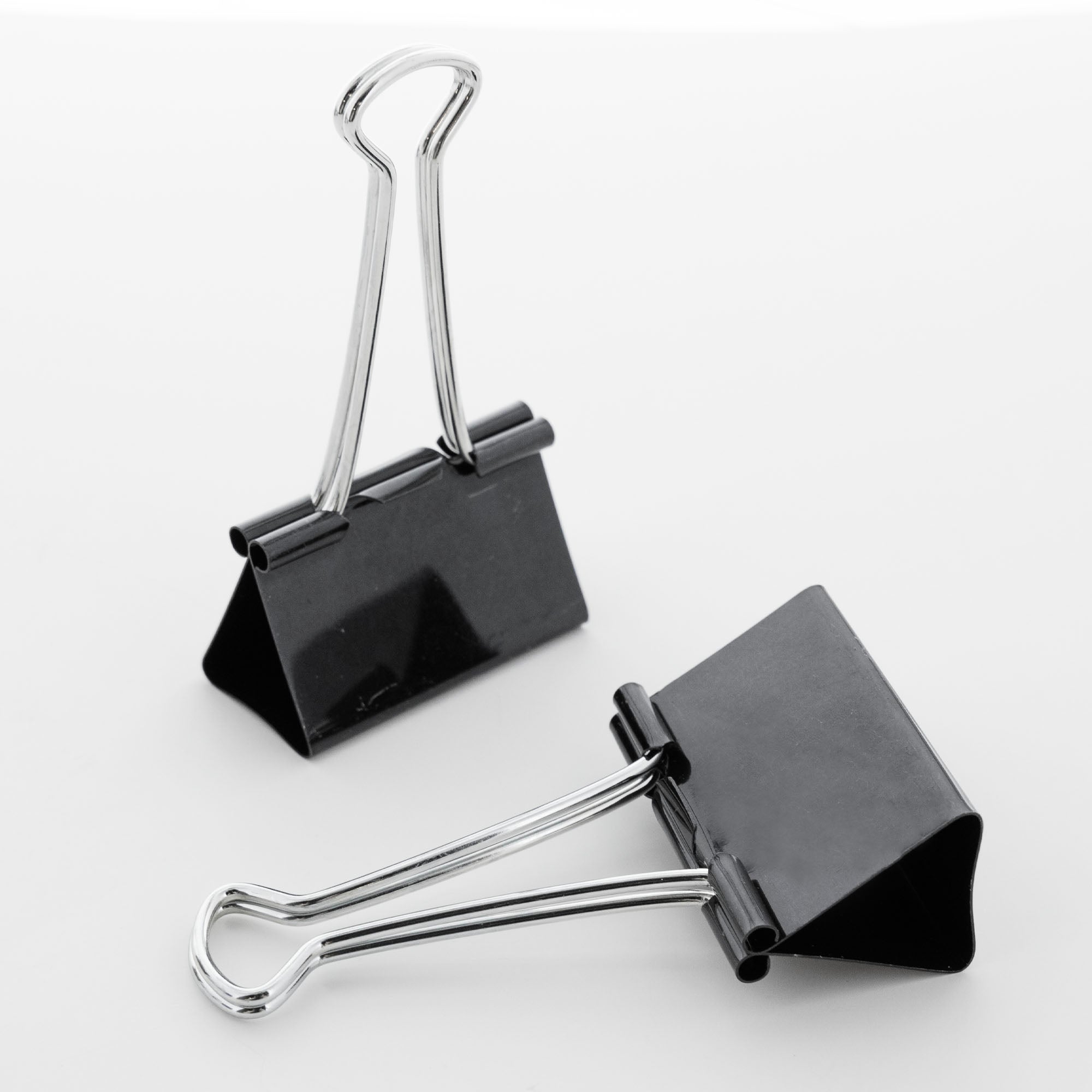 Large 2" (51mm) Black Binder Clip (12/Pack)