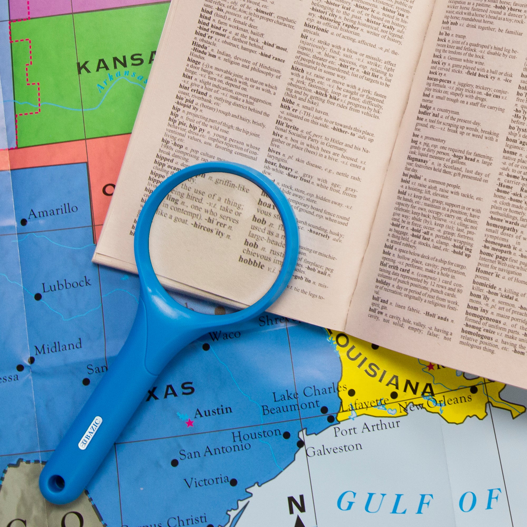 Asstd Color 3" Round 2X Handheld Magnifier