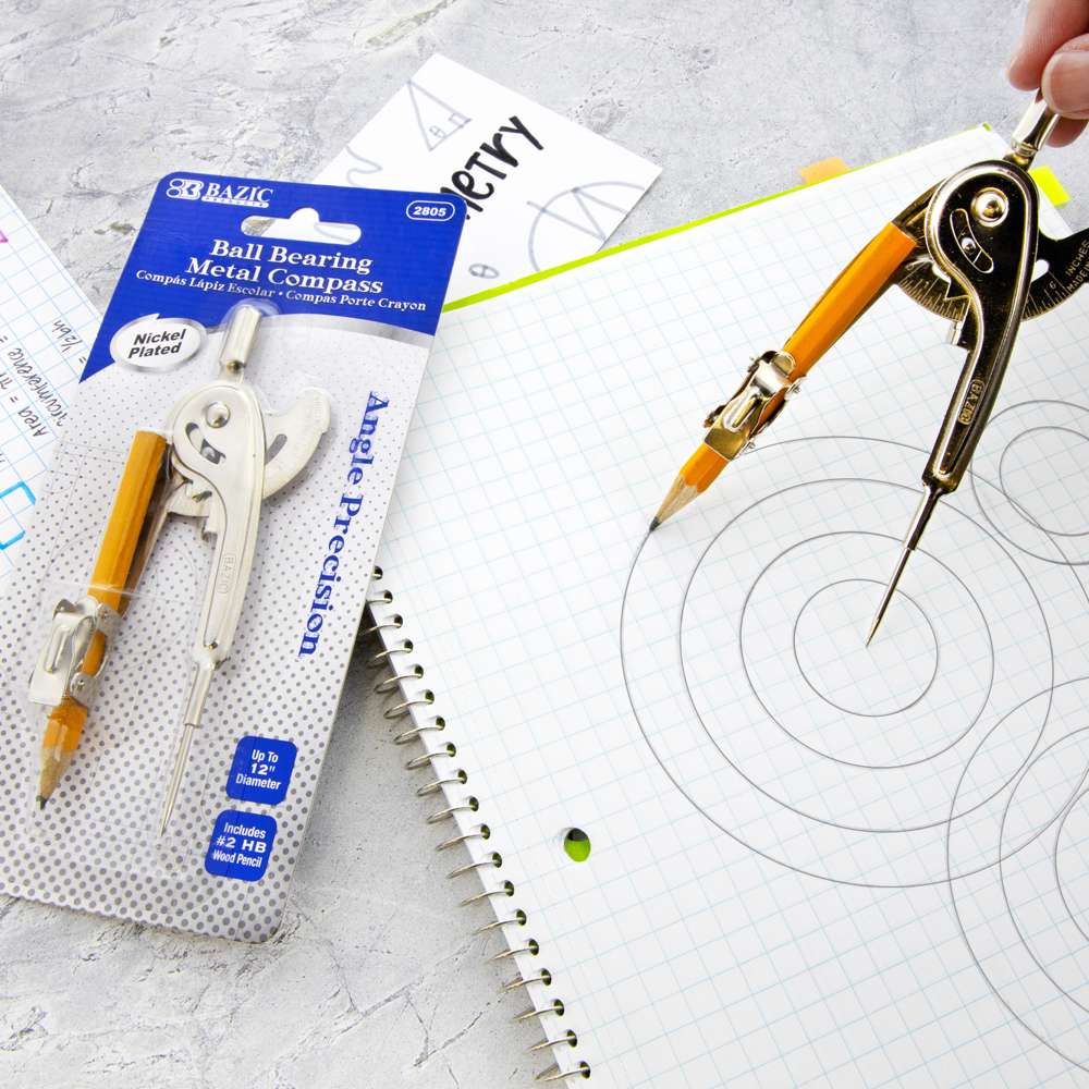 Metal Ball Bearing Compass w/
