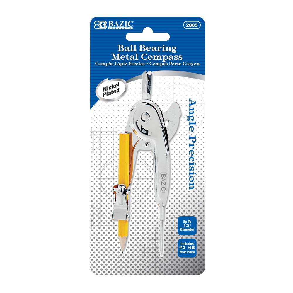 Metal Ball Bearing Compass w/