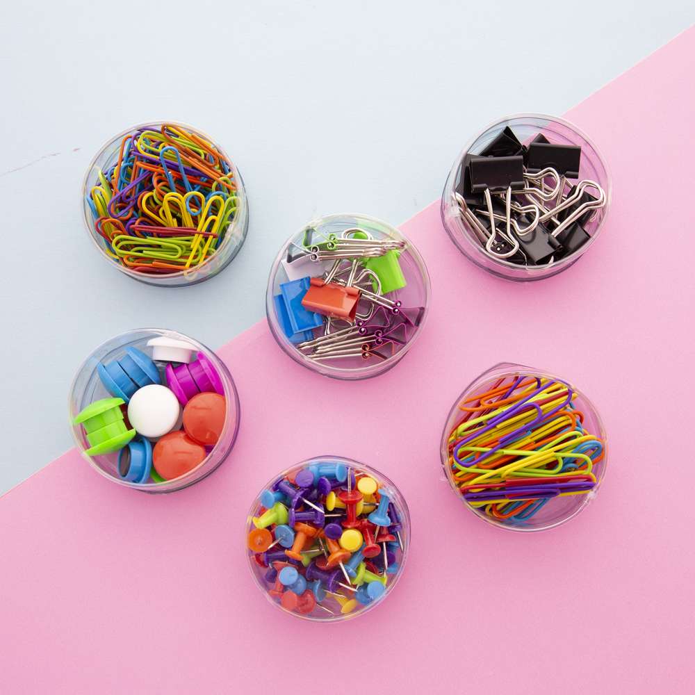 Push Pin, Paper Clip, Binder Clip, Magnetic Button
