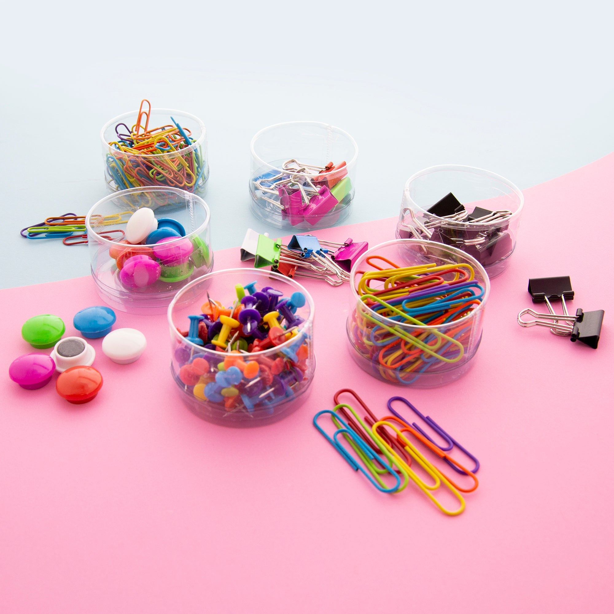 Push Pin, Paper Clip, Binder Clip, Magnetic Button