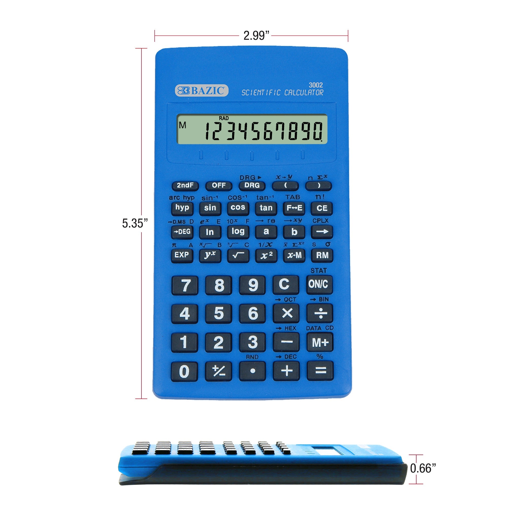 Scientific Calculator 56 Function w/ Slide-On Case