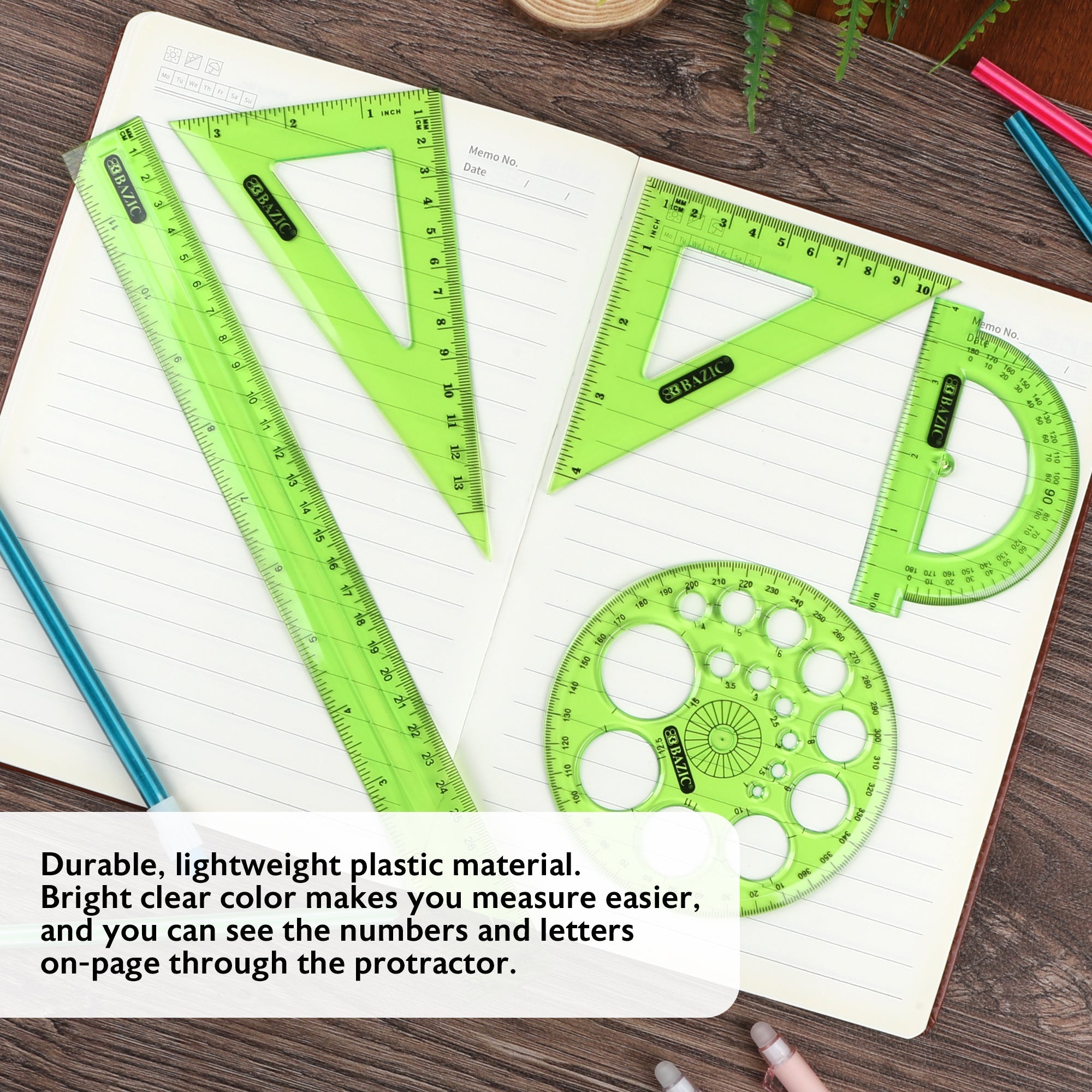 Geometry Ruler Combination Sets 5-Piece