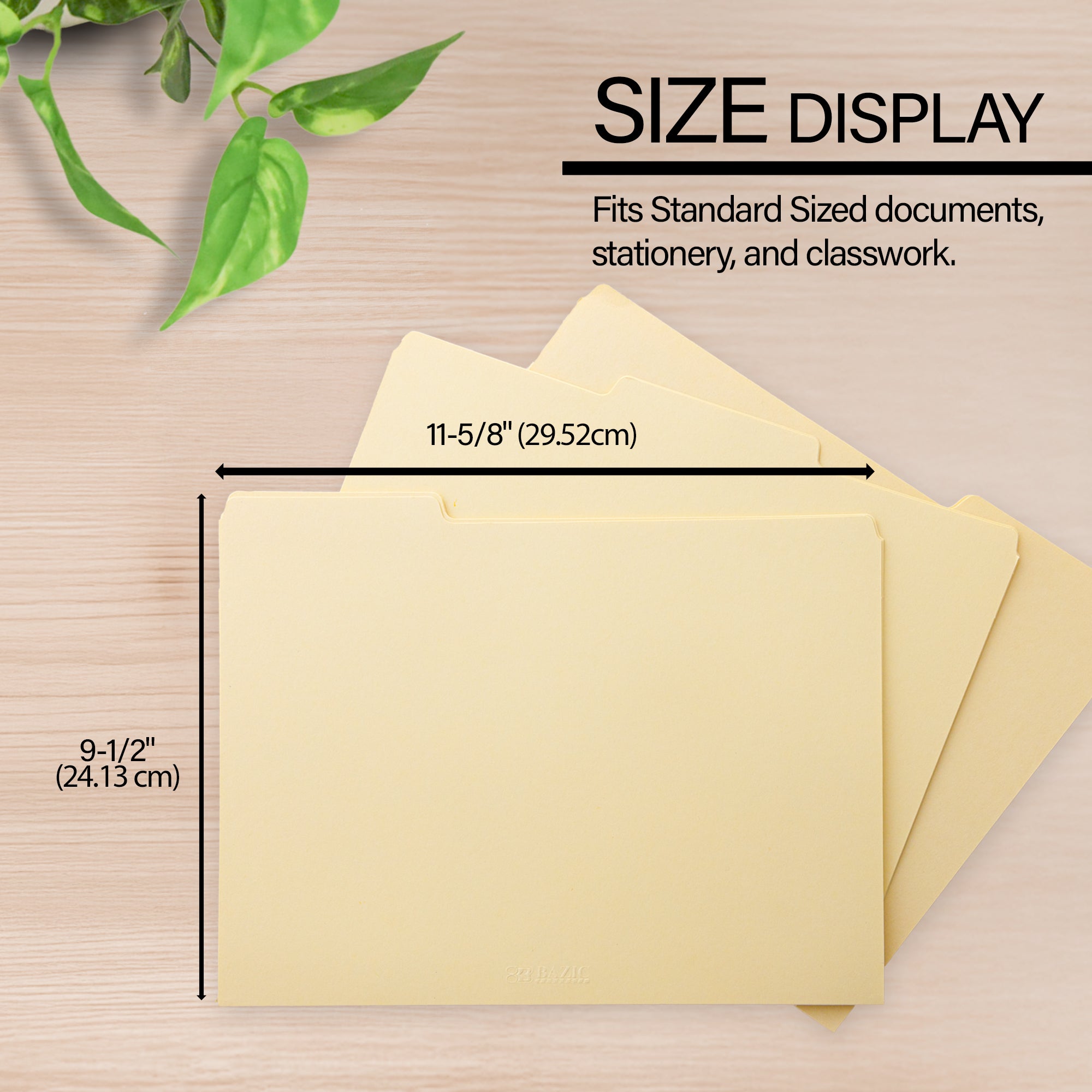 Manila File Folder 1/3 Cut Letter Size (12/Pack)
