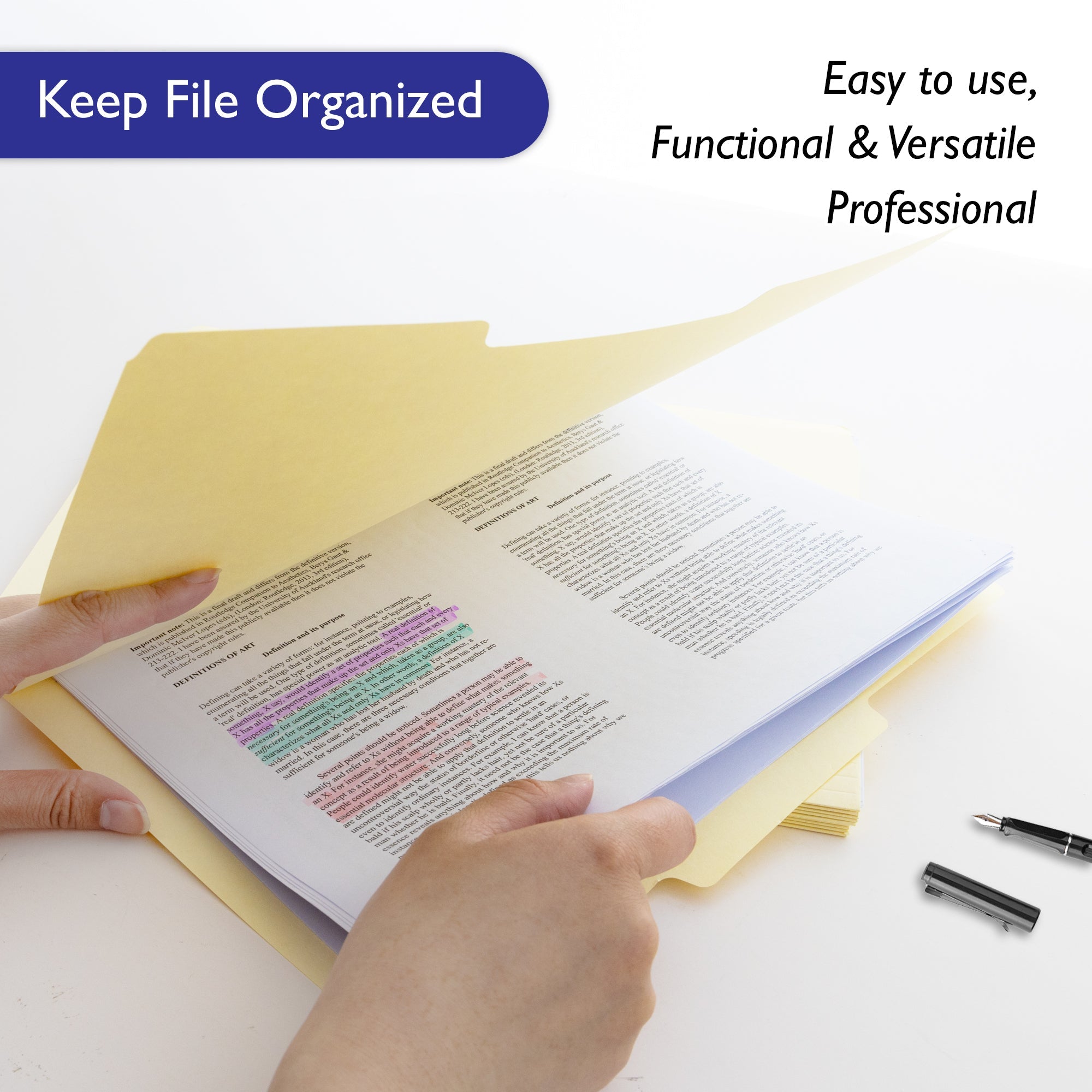 Manila File Folder 1/3 Cut Letter Size (12/Pack)